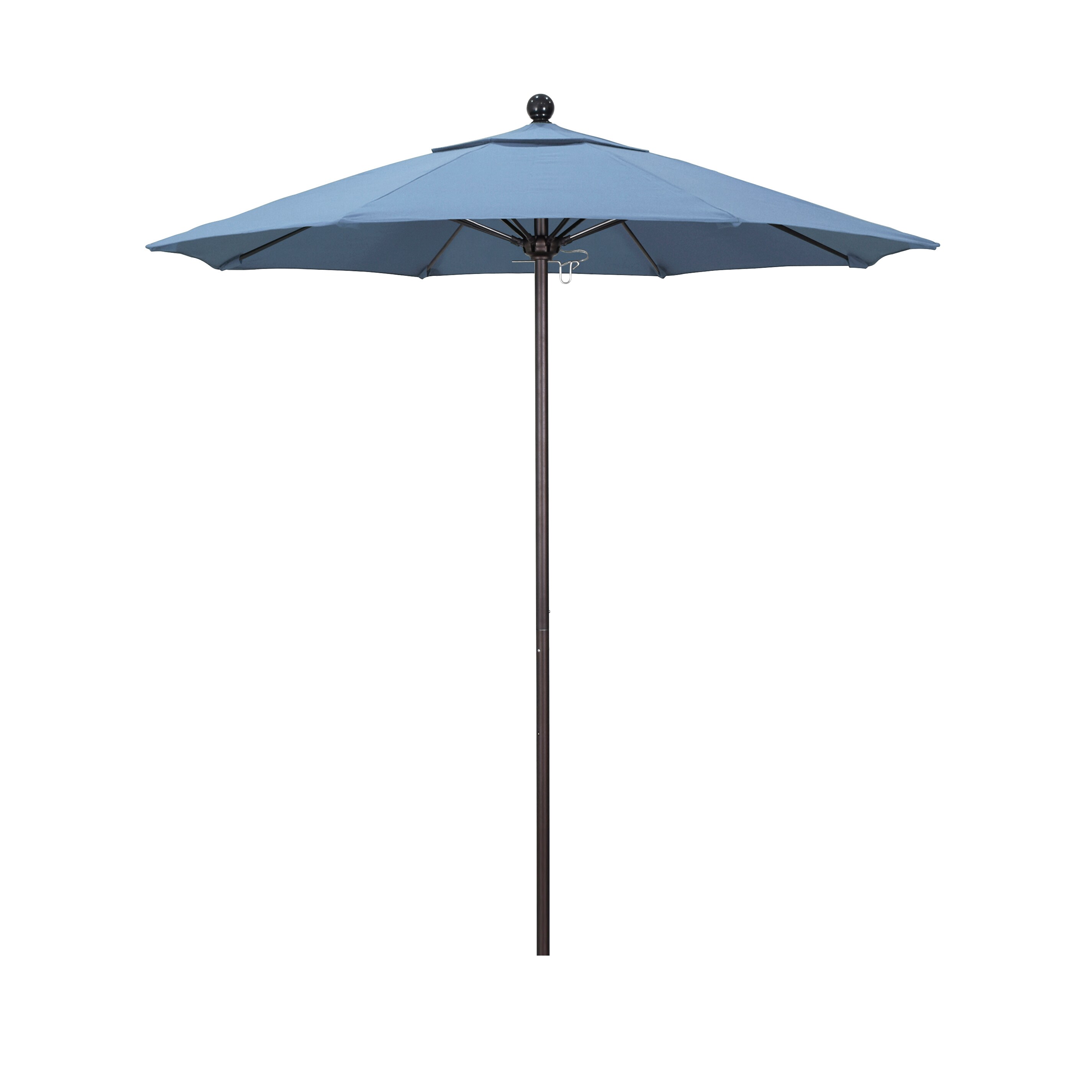 Olefin Woven Granite California Umbrella 11 Round Aluminum/Fiberglass Umbrella Pulley Lift Bronze Pole 