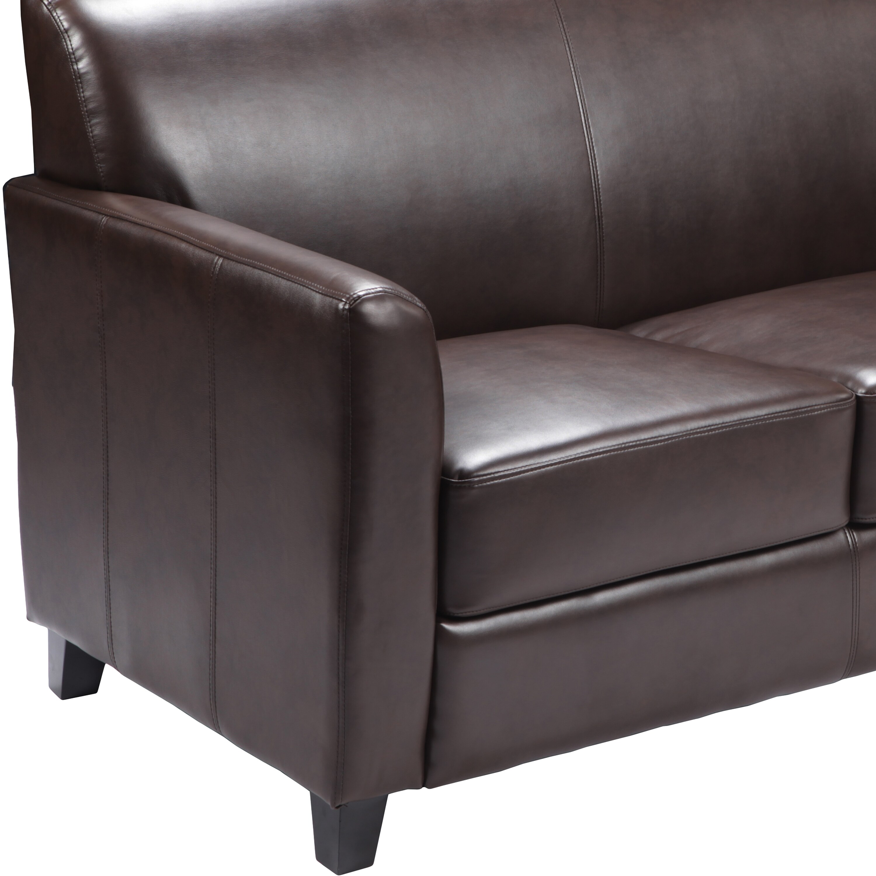 Flash Furniture HERCULES Diplomat Series Brown LeatherSoft Loveseat Flash Furniture HERCULES Diplomat Series Brown LeatherSoft Loveseat