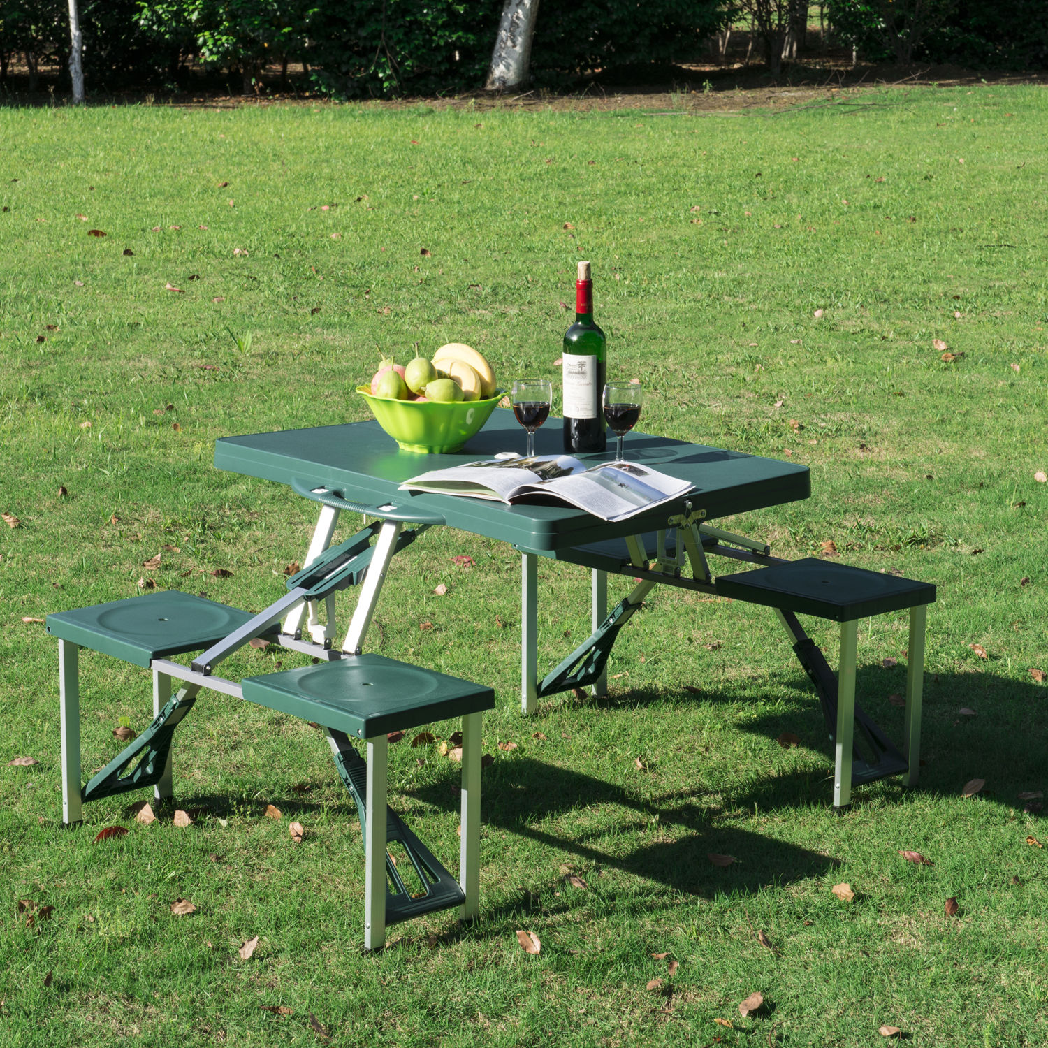 Folding Camping Desk Table Picnic Hiking Heavy Duty Portable Garden 2 Sizes BBQ 