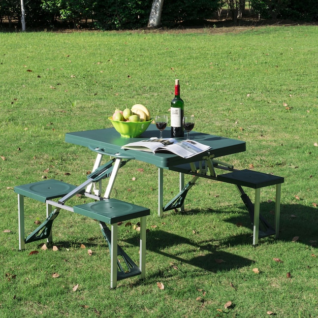 Outsunny Garden Outdoor Camping Aluminium Table Portable Folding Picnic Table