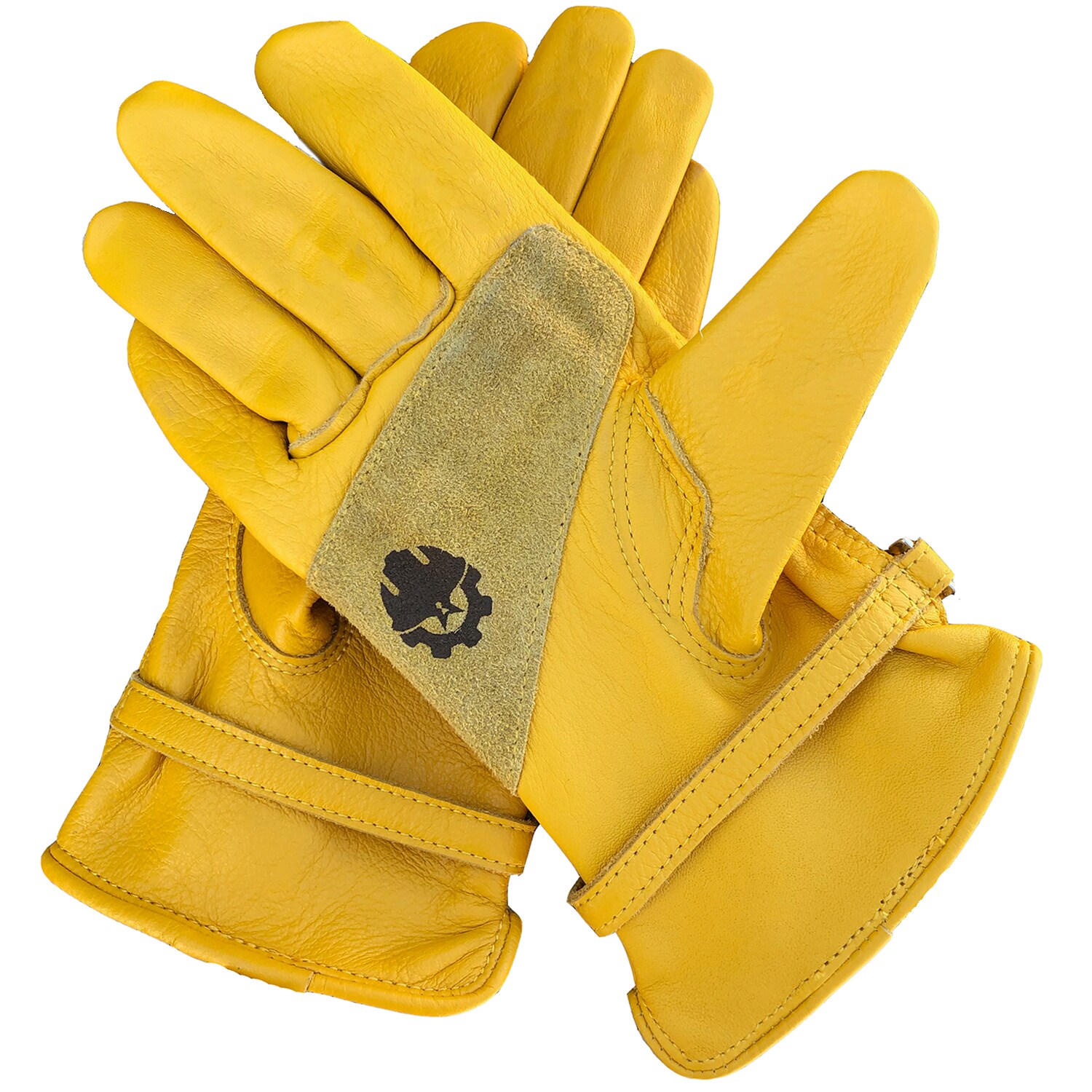 1Pair L/XL Working Cowhide Leather Gloves Garden Labor Safety Security Protector 