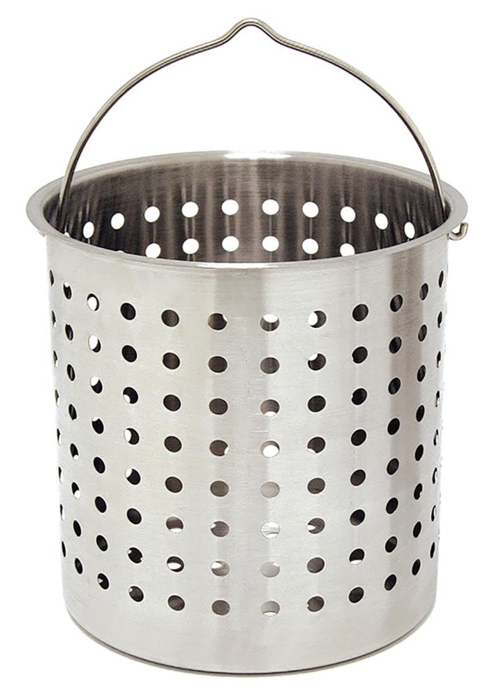 Bayou Classic 1160 62-Quart All Purpose Stainless Steel Stockpot with Steam and Boil Basket