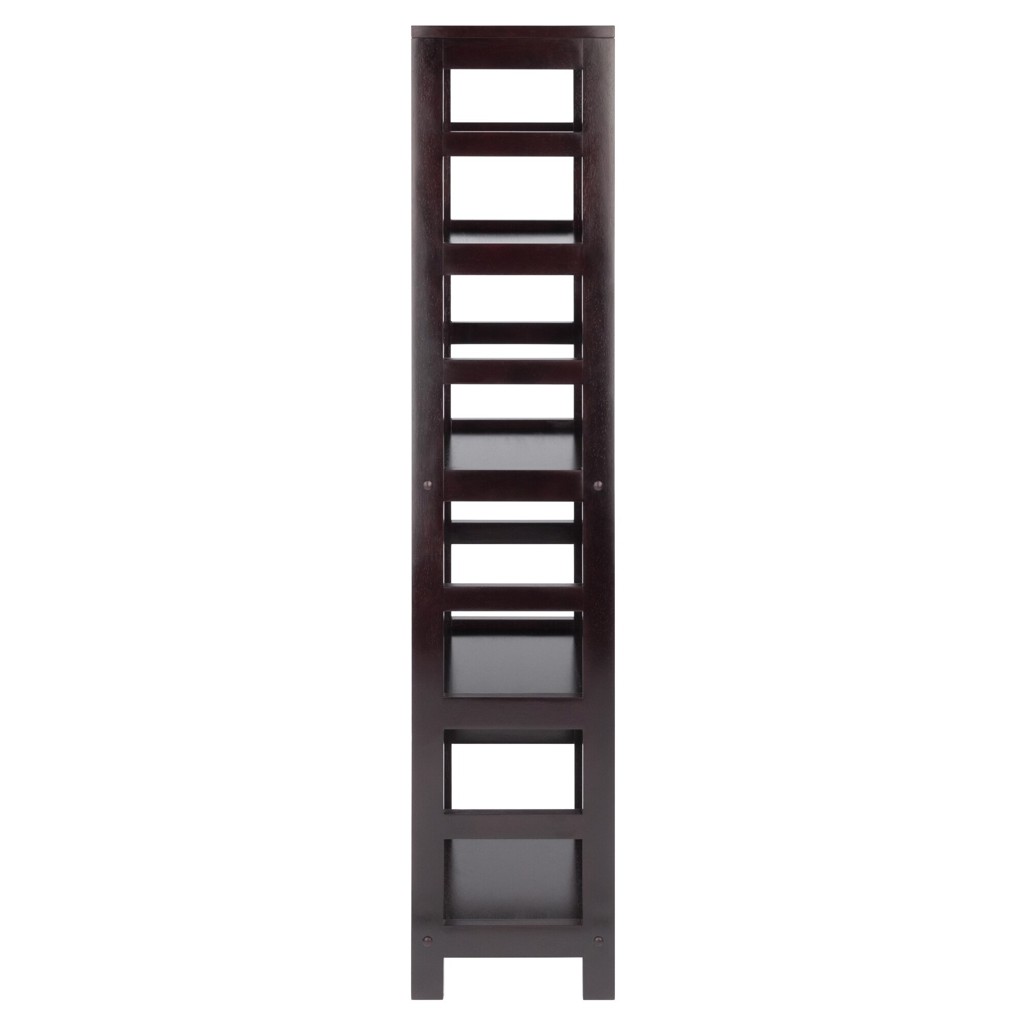 Winsome Wood Leo 13.5-in W x 55-in H x 11.25-in D Dark Espresso Composite Freestanding Linen Cabinet