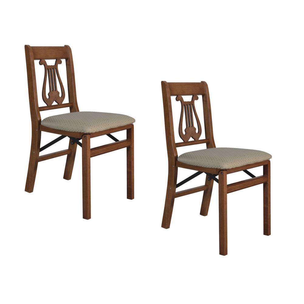 Stakmore Urn Back Folding Chair Finish Fruitwood Set of 2 