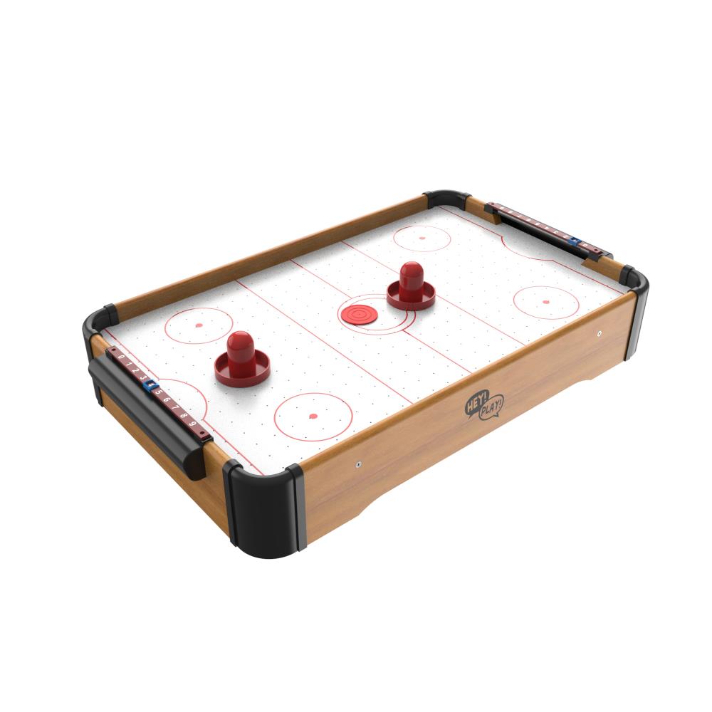 Battery Operated 4640773 for sale online Homeware Wooden Mini Table Top Air Hockey Game Set 21 