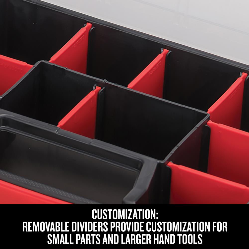Details about   CRAFTSMAN 3-Pack 10-Compartment Plastic Small Parts Organizer 