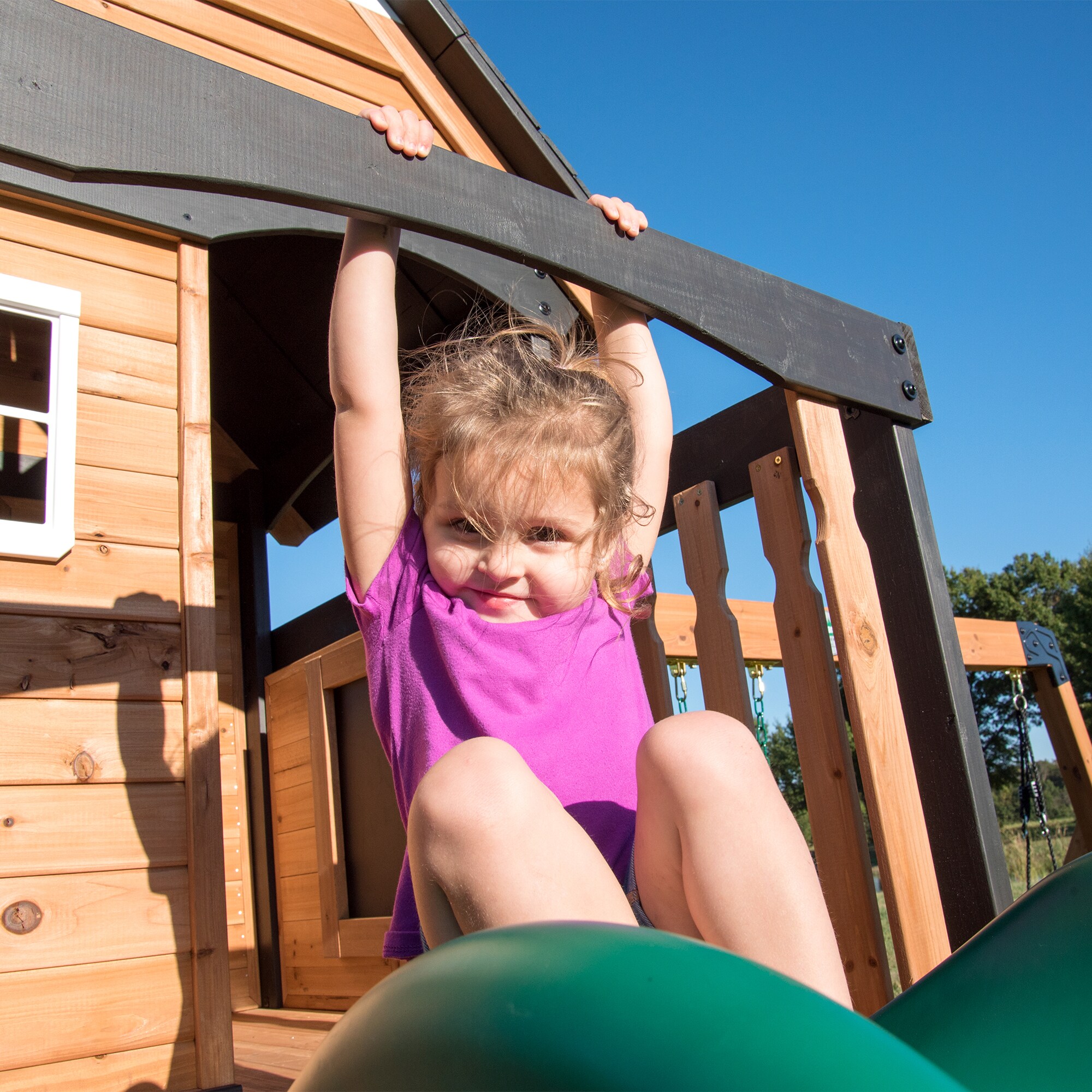 canyon creek all cedar swing set by backyard discovery