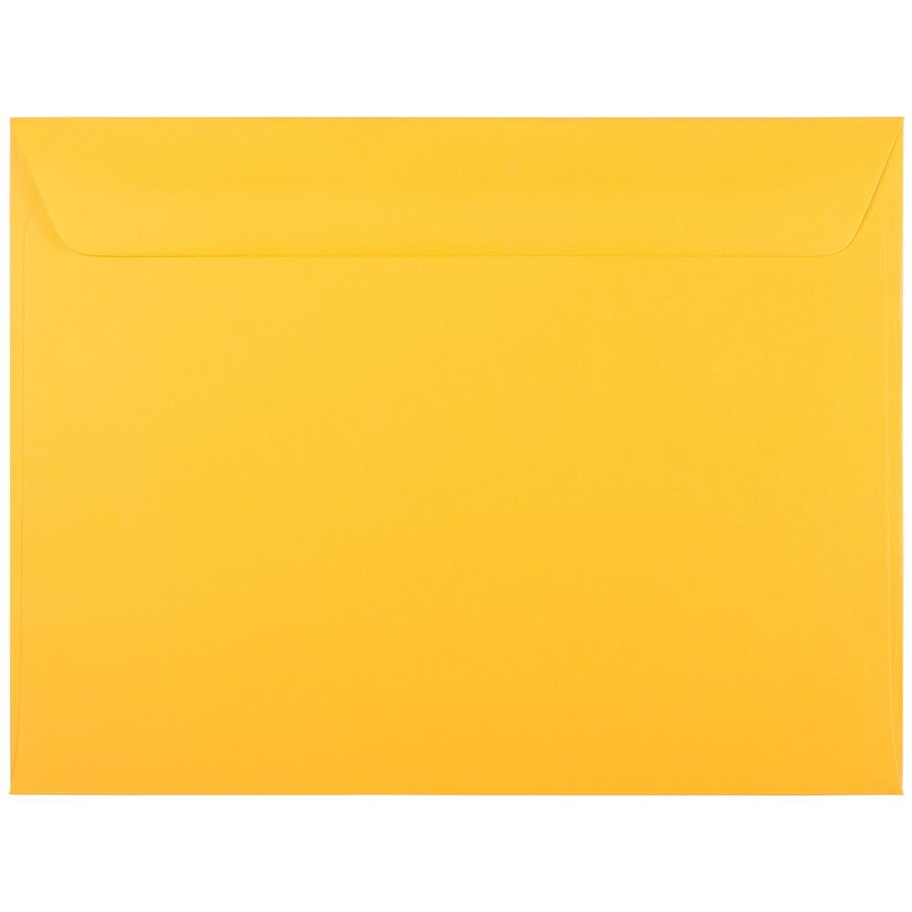 JAM PAPER 9 x 12 Booklet Colored Envelopes Orange Recycled 50/Pack 