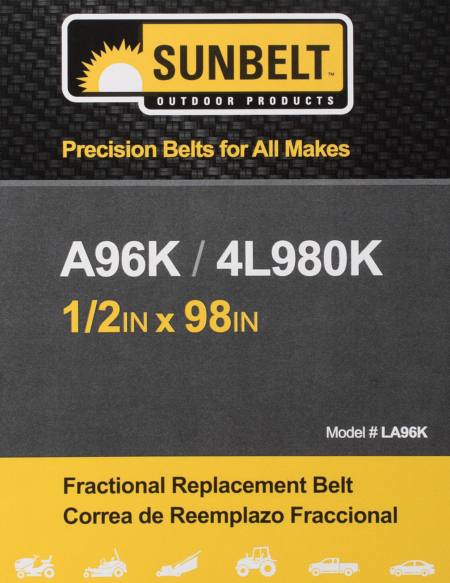 1 Aramid D&D PowerDrive B1G6929 SUNBELT Outdoor Products Kevlar Replacement Belt