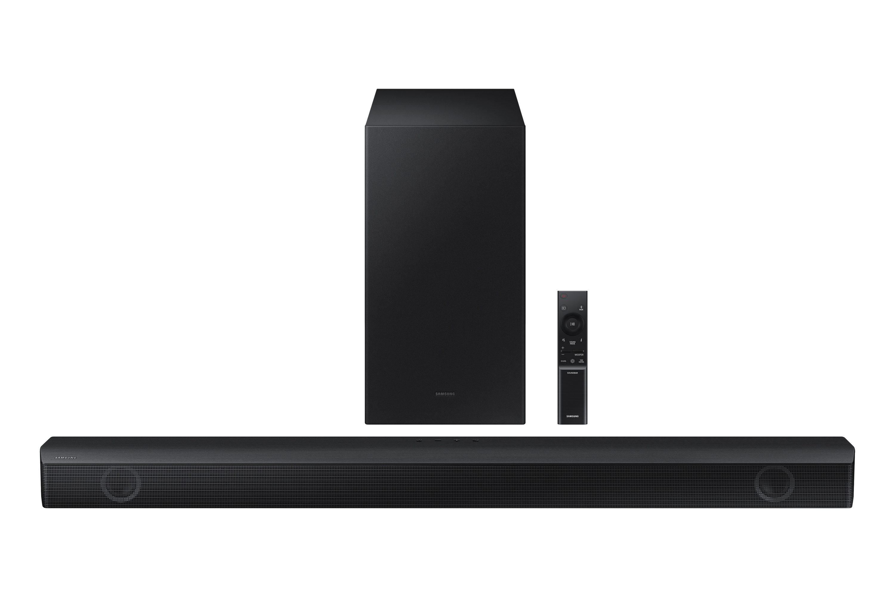 Samsung B Soundbar 2.3-in 2.1-Channel Bluetooth Compatibility Black Sound Bar in Sound Bars department at Lowes.com