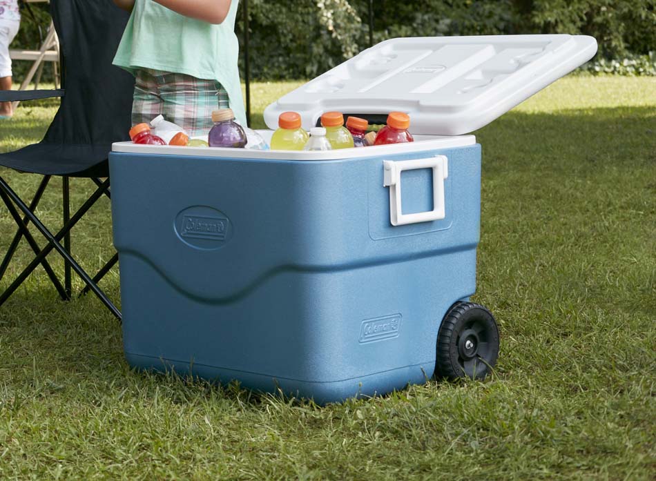 Coleman 75-Quart Wheeled Plastic Chest Cooler in the Portable 