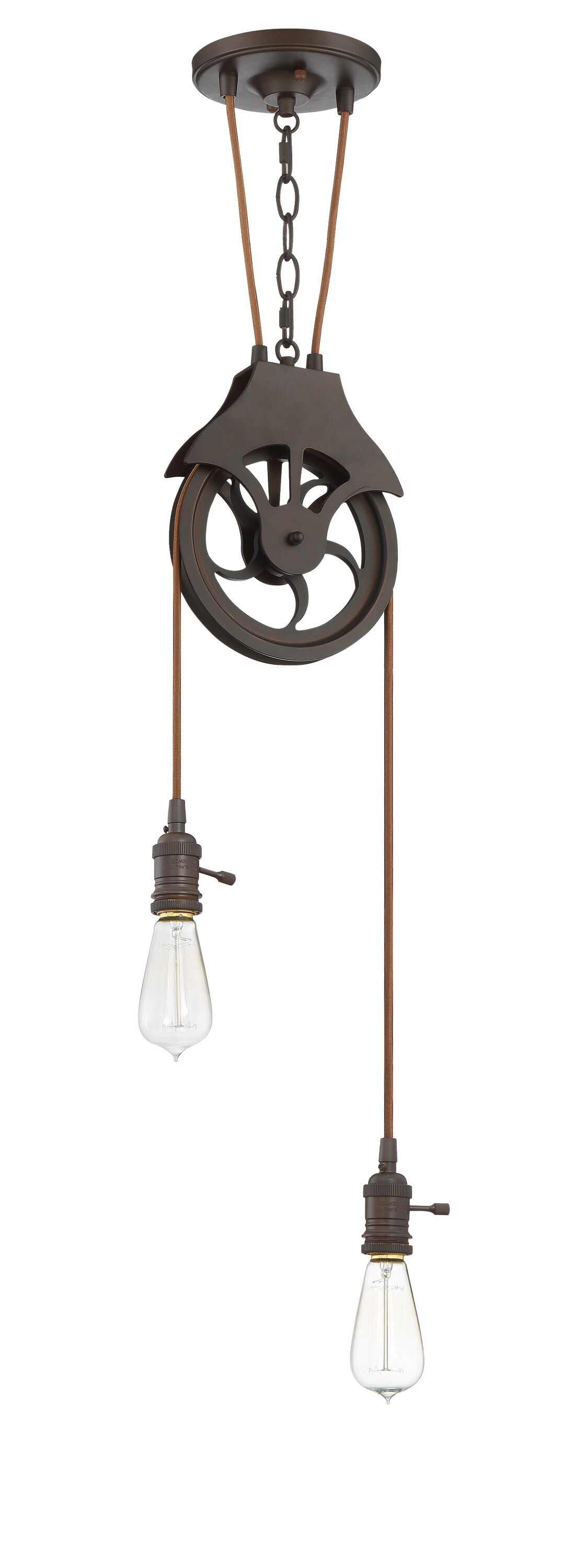 pulley ceiling light fixture