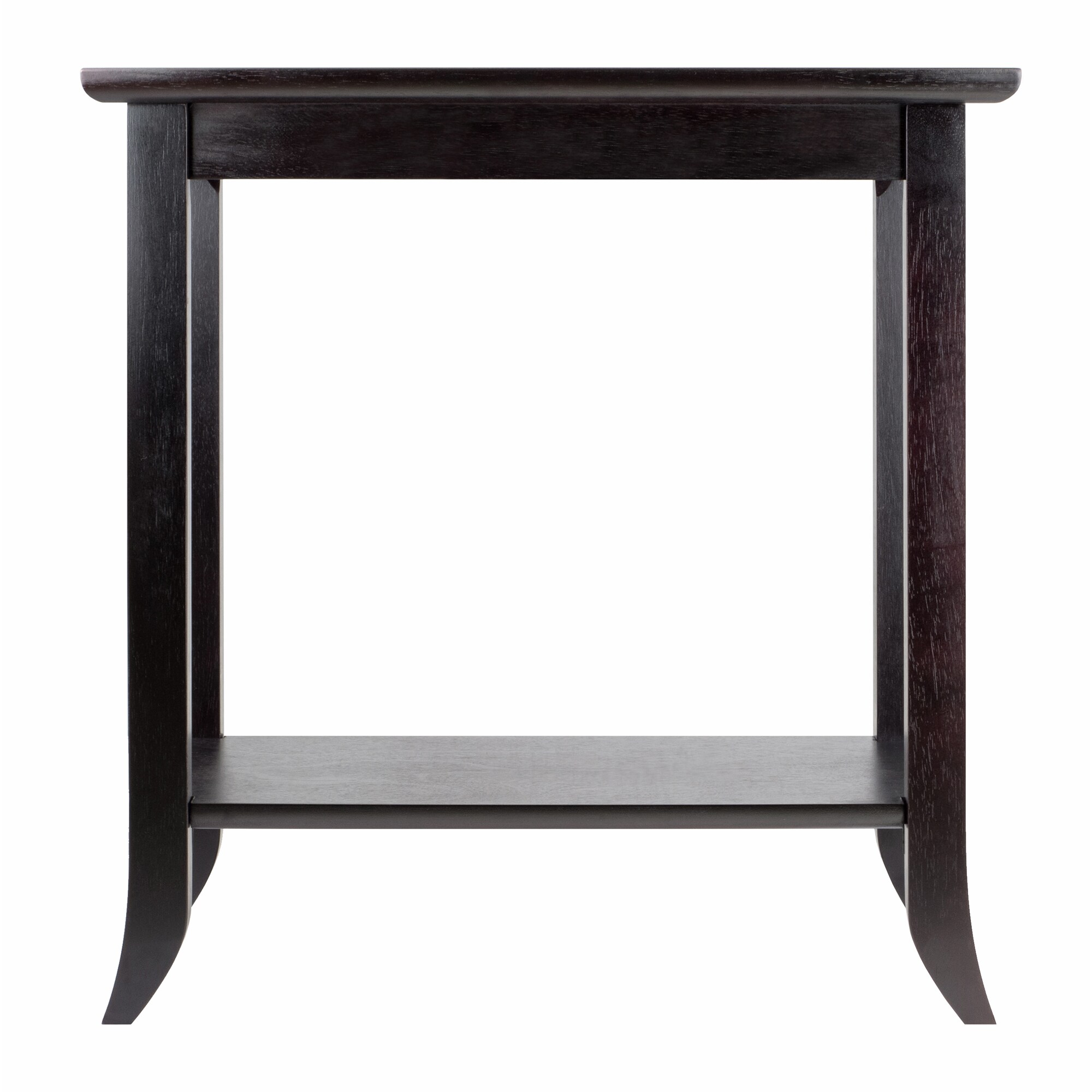 Winsome Wood Genoa Espresso Glass End Table in the End Tables 