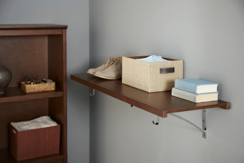 Allen + Roth Java 48-in L X 16-in D Floating Shelf In The Wall Mounted ...