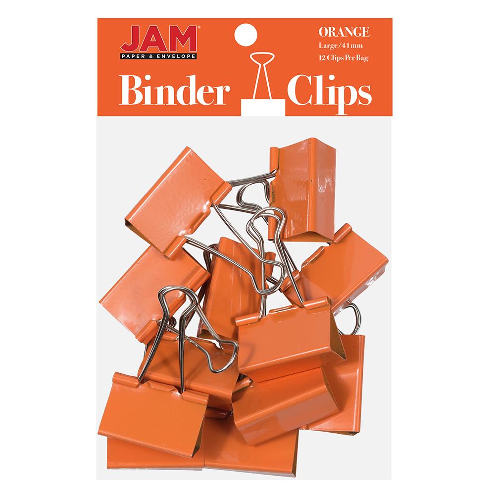 - Red Binderclips 12/Pack 41 mm JAM PAPER Colorful Binder Clips Large 1 1/2 Inch 