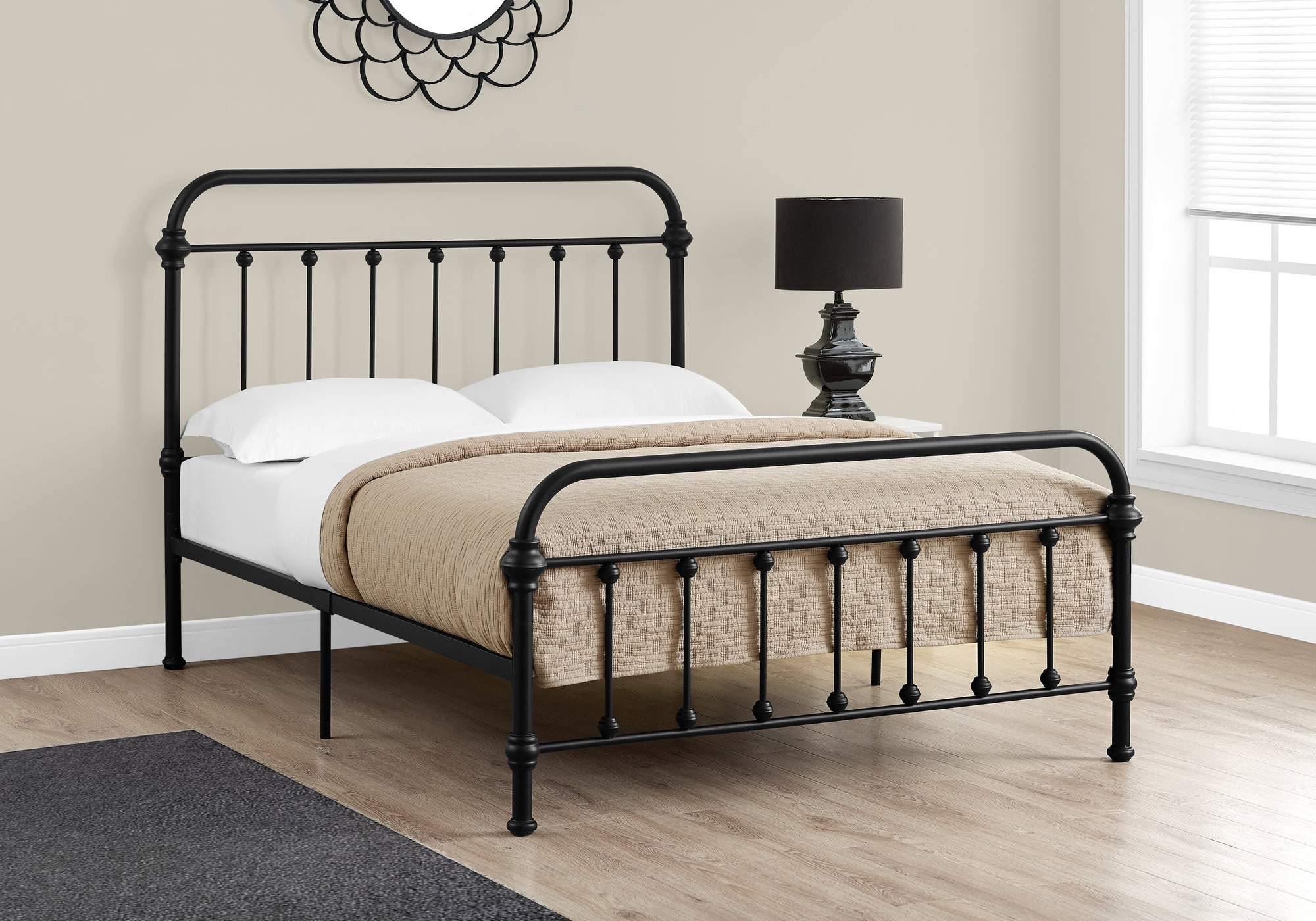 Monarch Specialties Black Full Bed Frame In The Beds Department At ...