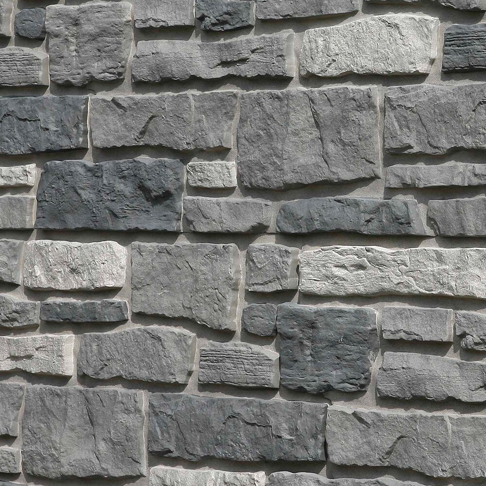 Exteria Building Products Creek Ledgestone Premium Appalachian Ash Faux 