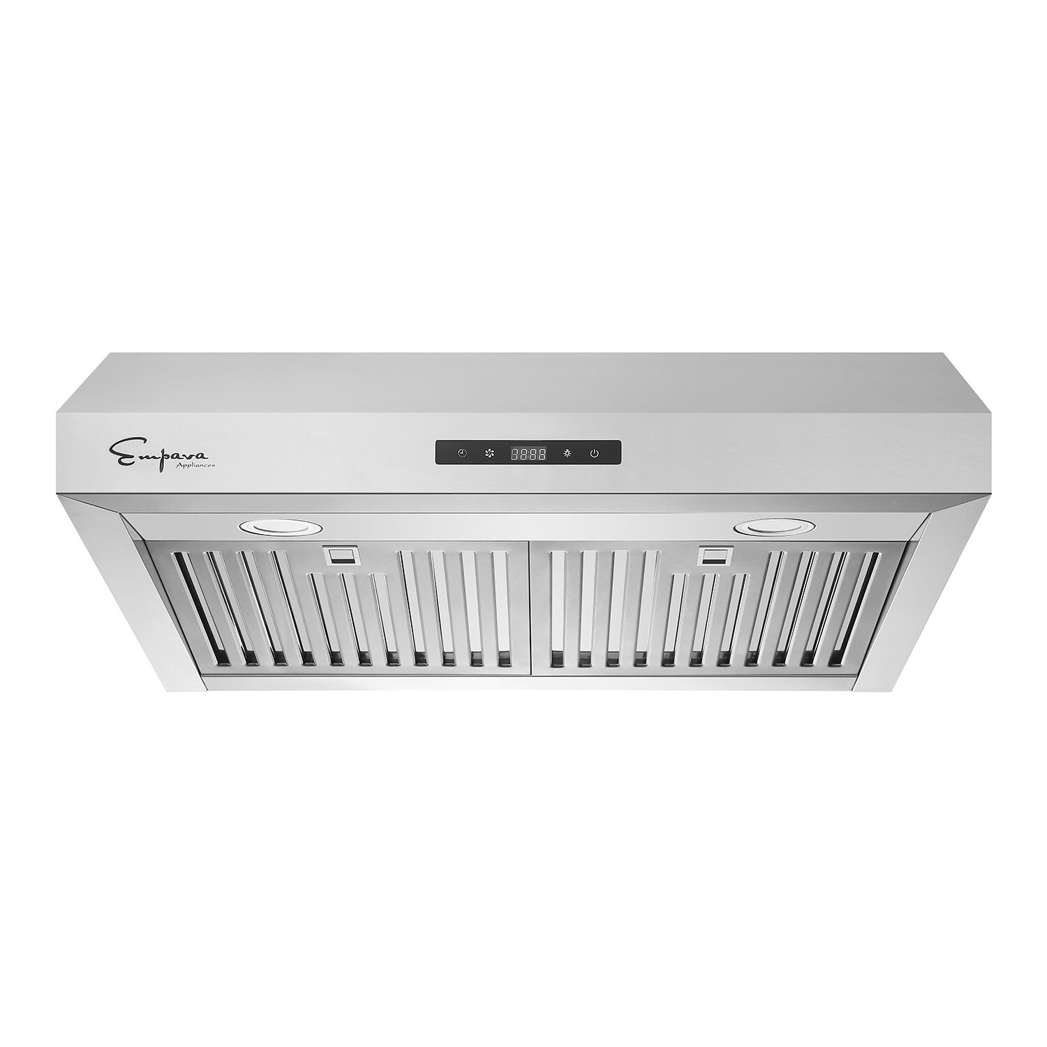 Empava 30 Wall Mount Range Hood with Soft Touch Controls 3 Speed Fan Permanent Filter LEDs Light in Stainless Steel 380CFM 