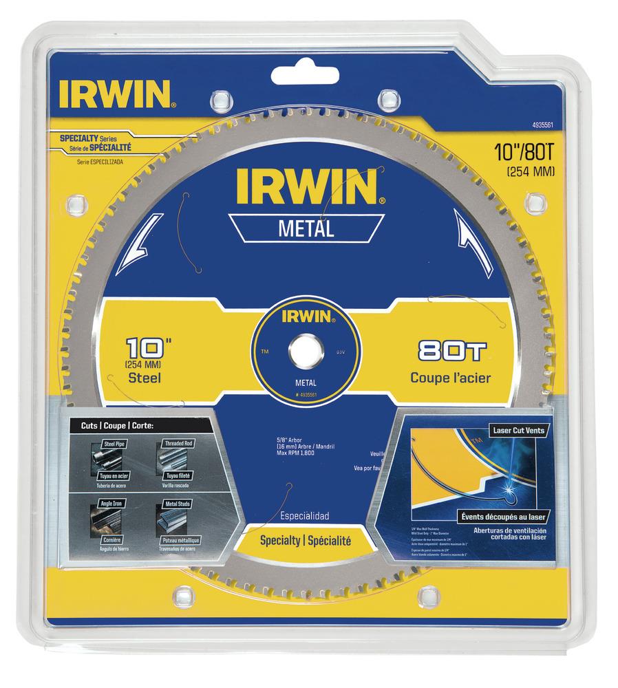 NEW IRWIN Tools Metal-Cutting Circular Saw Blade 4935561 80T 10-inch 
