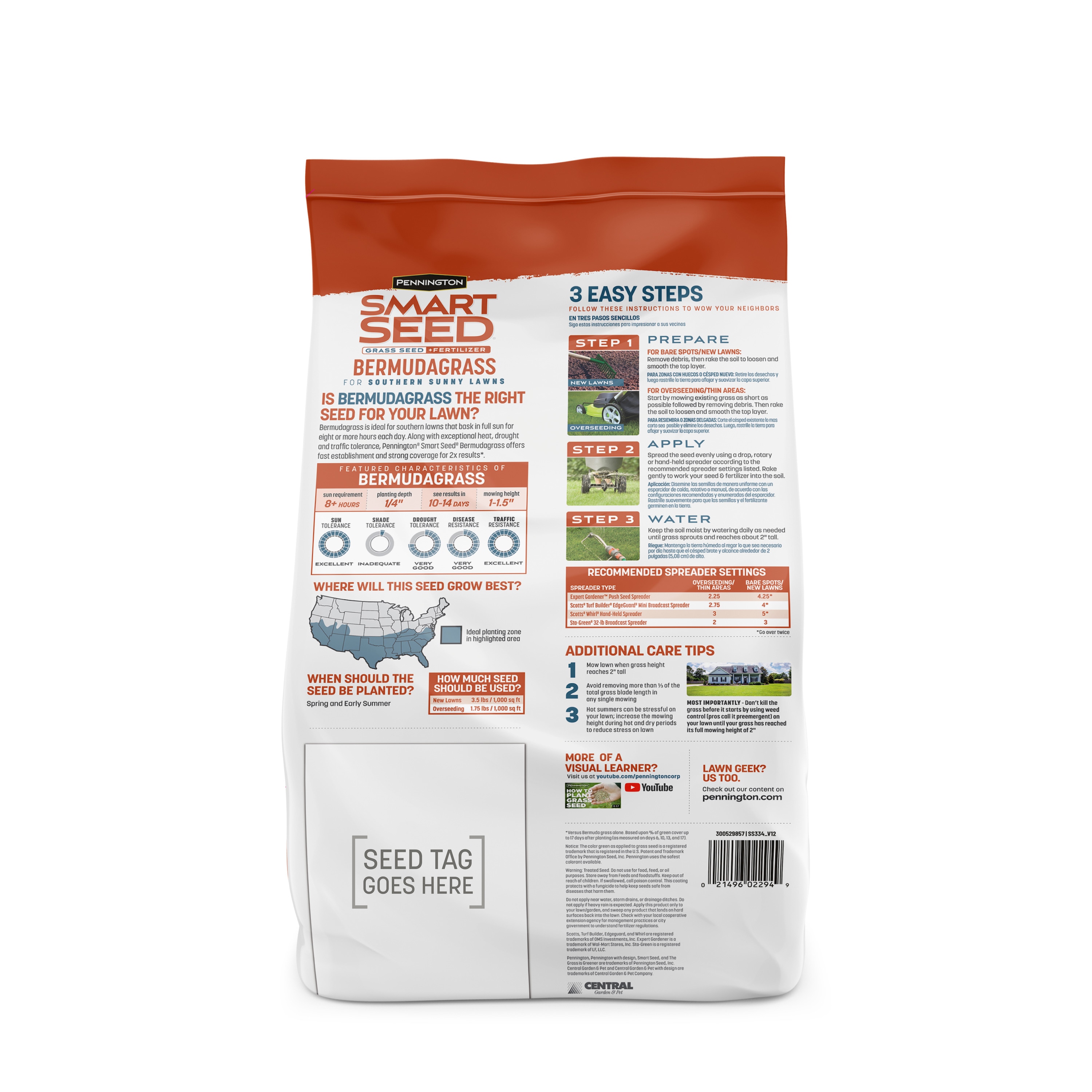 Pennington Smart Seed 8.75-lb Bermuda Grass Seed In The Grass Seed ...