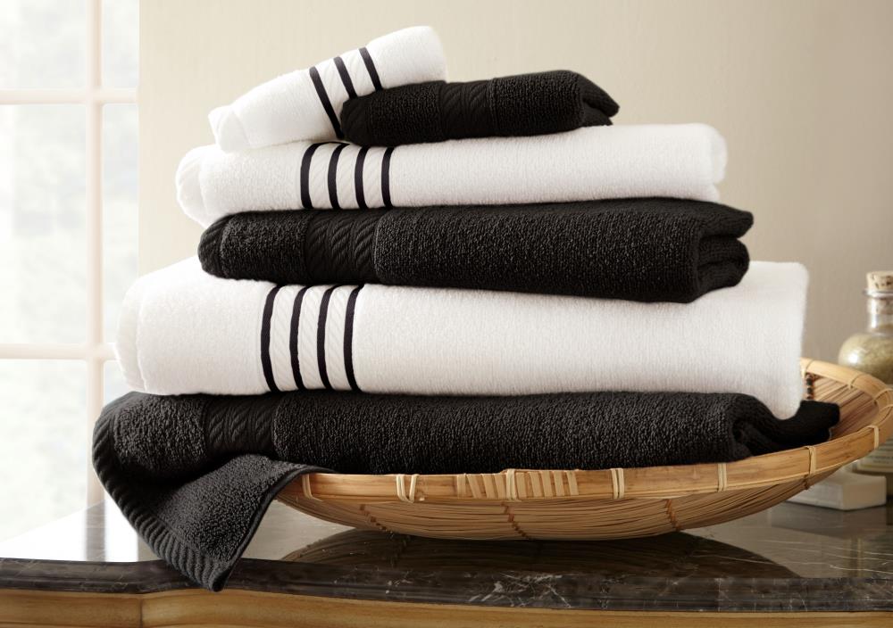6 Piece Silver 100% Cotton 2 x Face Cloths 2 x Hand Towels 2 x Bath Towels 