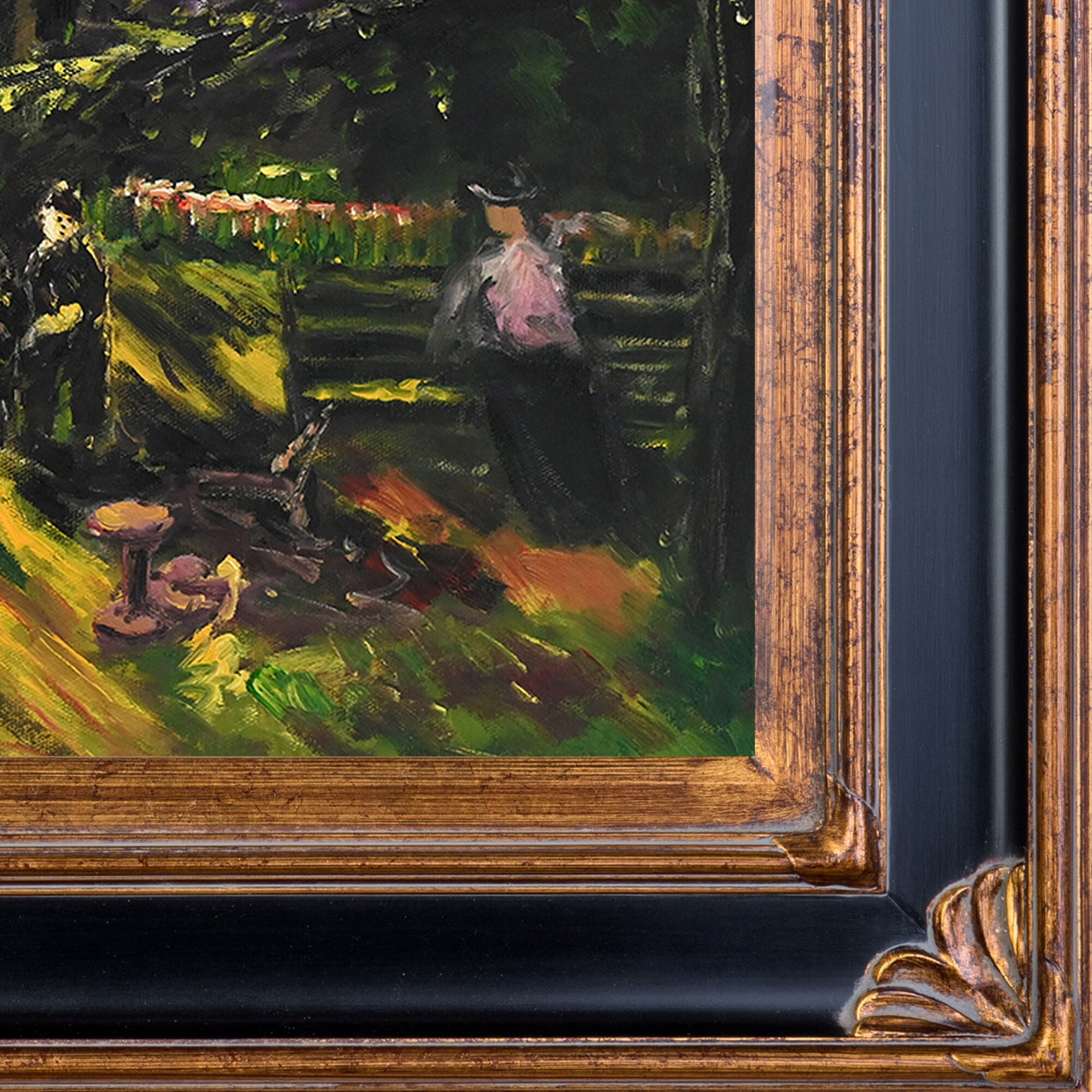 overstockArt Gramercy Park 1920 Framed Oil Painting by George Wesley Bellows 