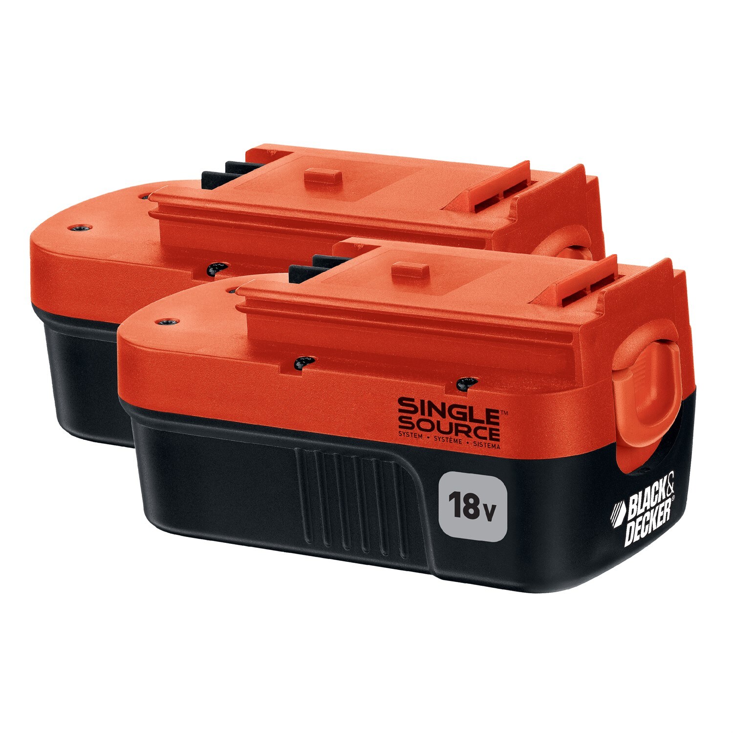 Biswaye 2 Pack 18V NI-CD Battery for Black & Decker HPB18-OPE 18-Volt Slide Pack Battery and 18-Volt Outdoor Cordless Power Tools 