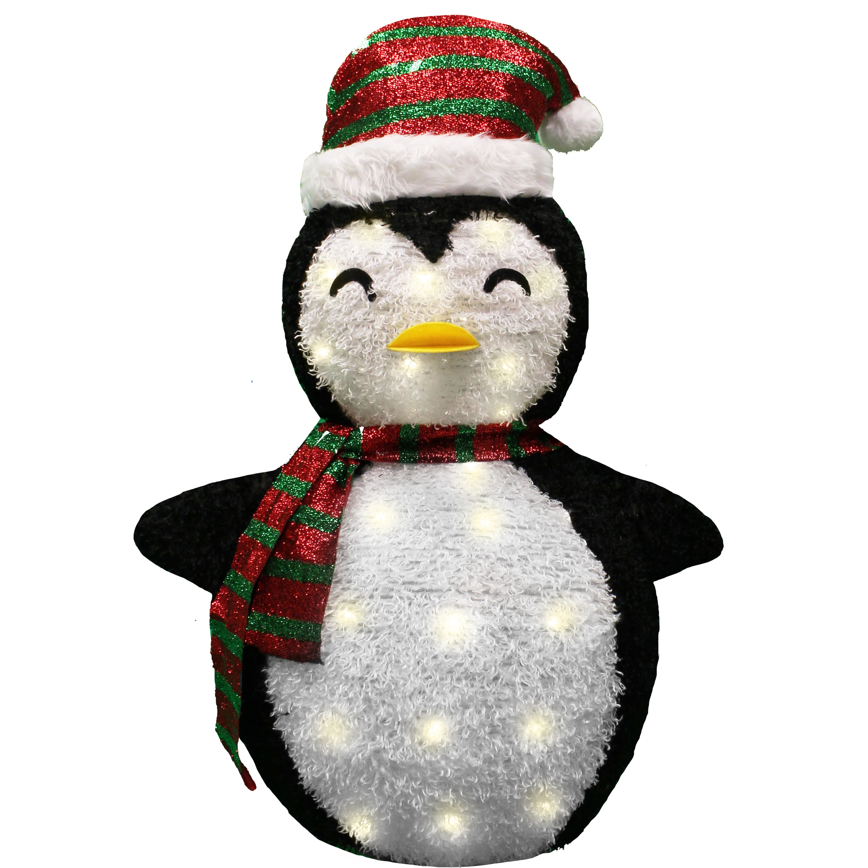 Christmas Decor Penguin and Snowman Flameless Candle Luminaries in Gift Boxes 