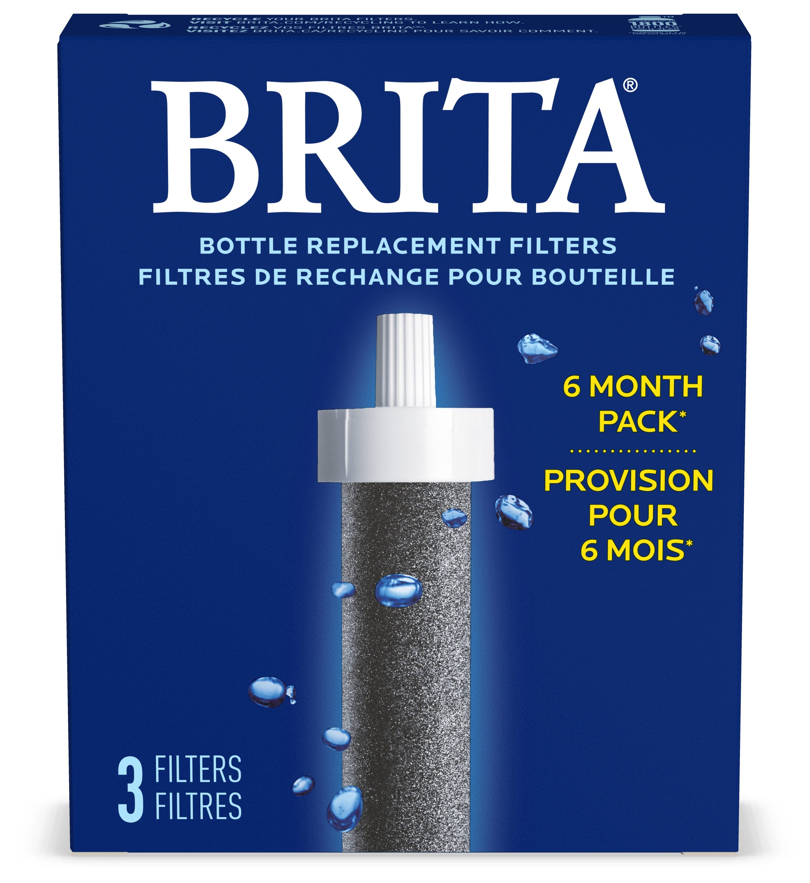 Paquete De 3 filtros de sustitución Brita Stream Jarra De Agua ** nuevo Sellado ** 