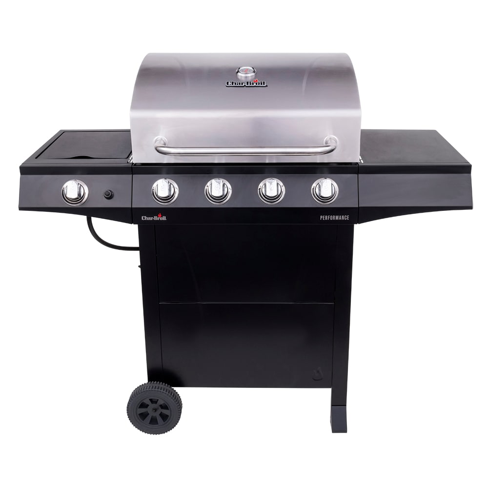 Uovertruffen tidligere Barcelona Char-Broil Performance Black 4-Burner Liquid Propane Gas Grill with 1 Side  Burner in the Gas Grills department at Lowes.com