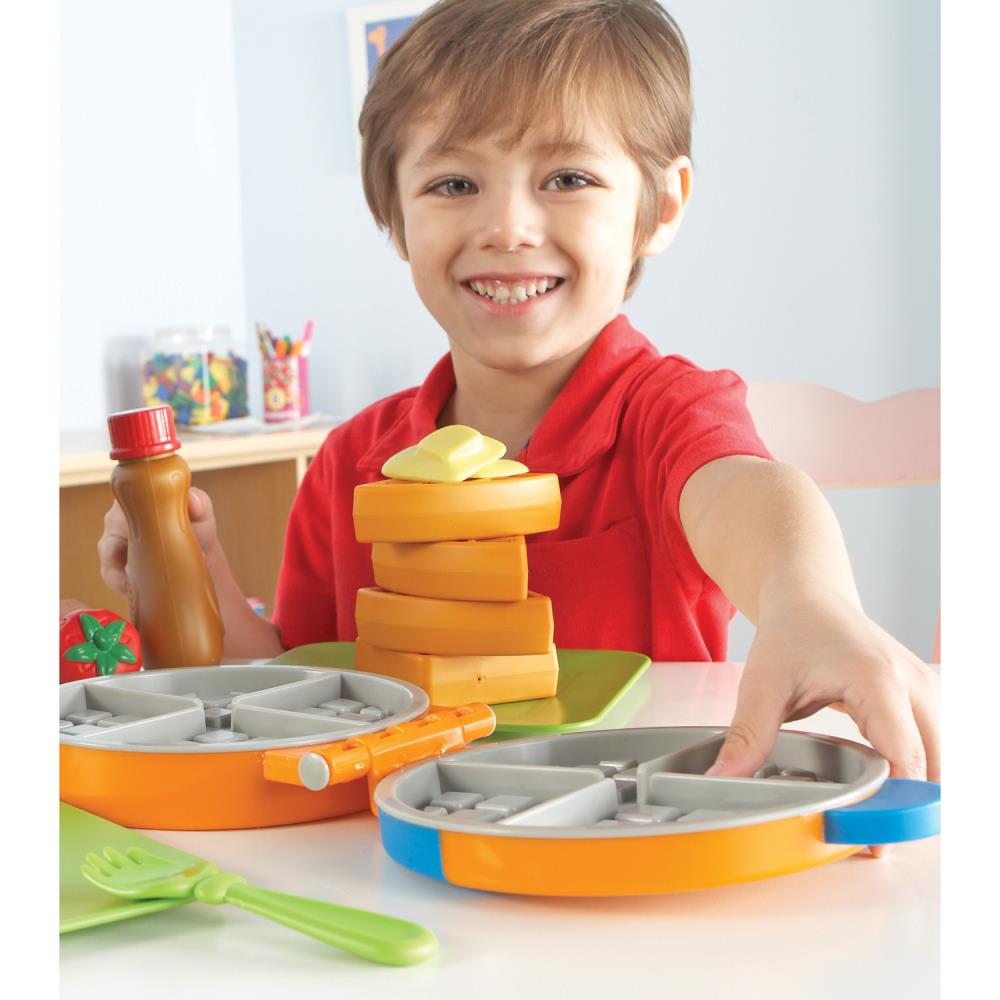 Pretend Play Food Set Learning Resources New Sprouts Waffle Time 14 Piece Set, 