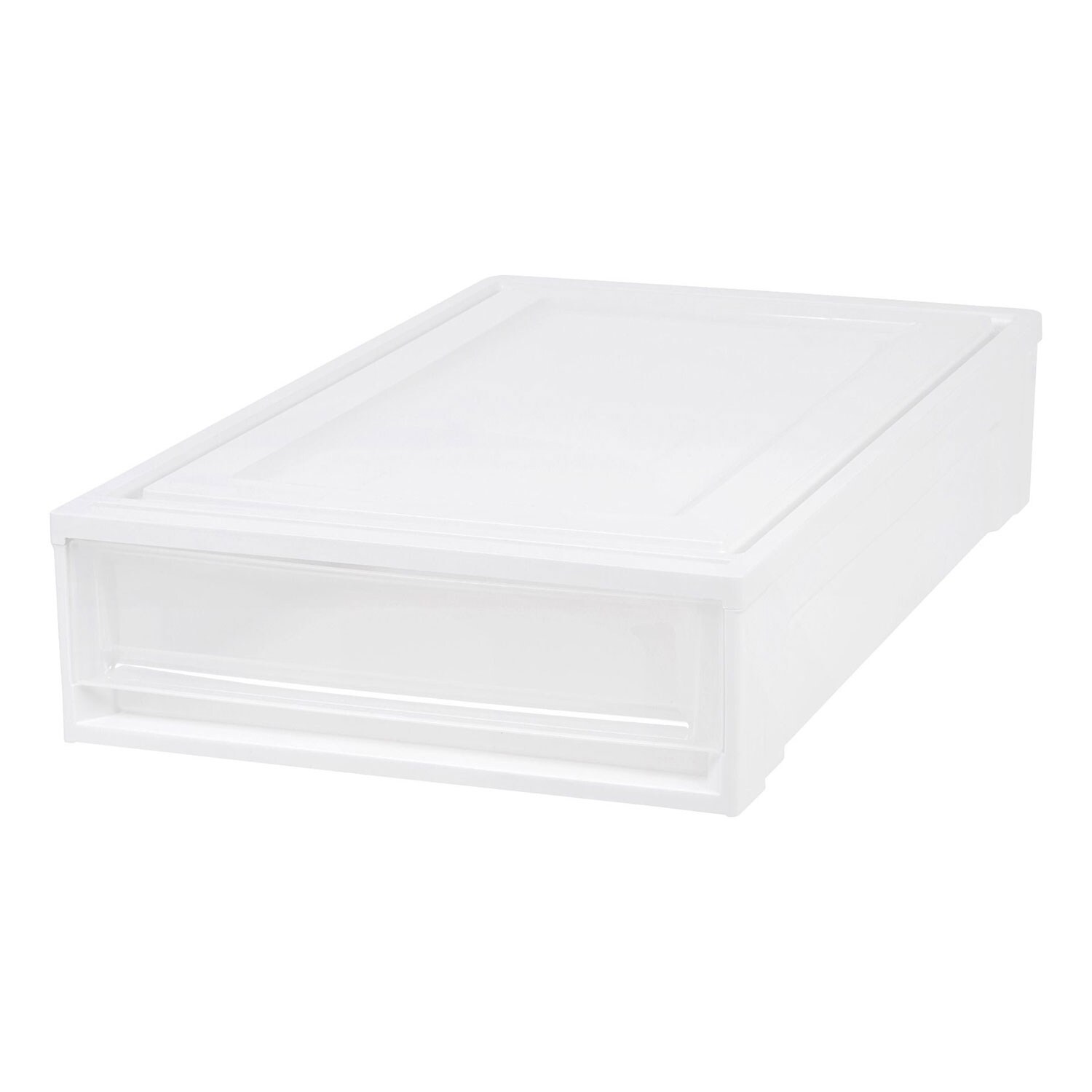 Stacking Drawer 2021 Edition IRIS USA BC-UB Underbed Storage White/Natural Clear 2 Pack 27 Quart