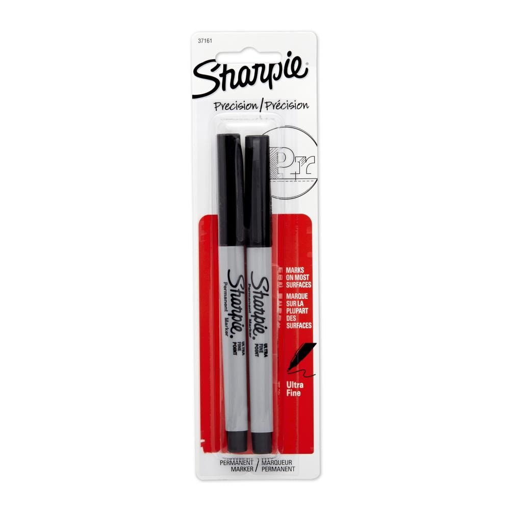 Sharpie 37161pp Black Ultra Fine Point Permanent Marker 2 Count for sale online