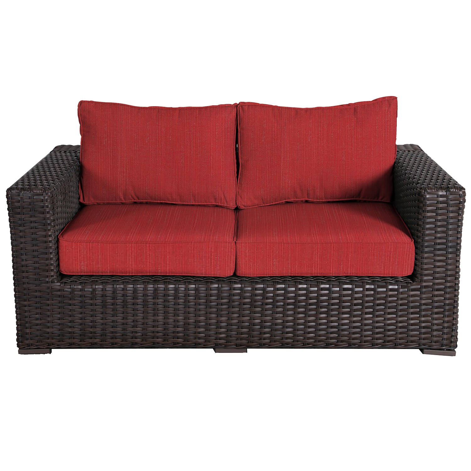 patio loveseat red