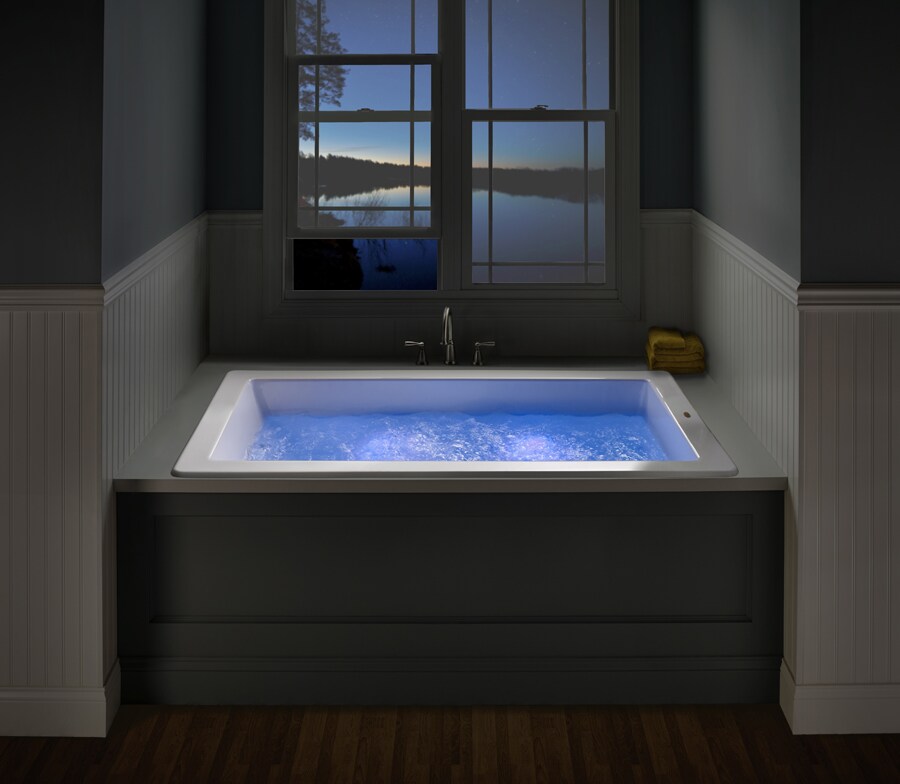 Jacuzzi Solna 42in W x 72in L Oyster Acrylic Rectangular Reversible