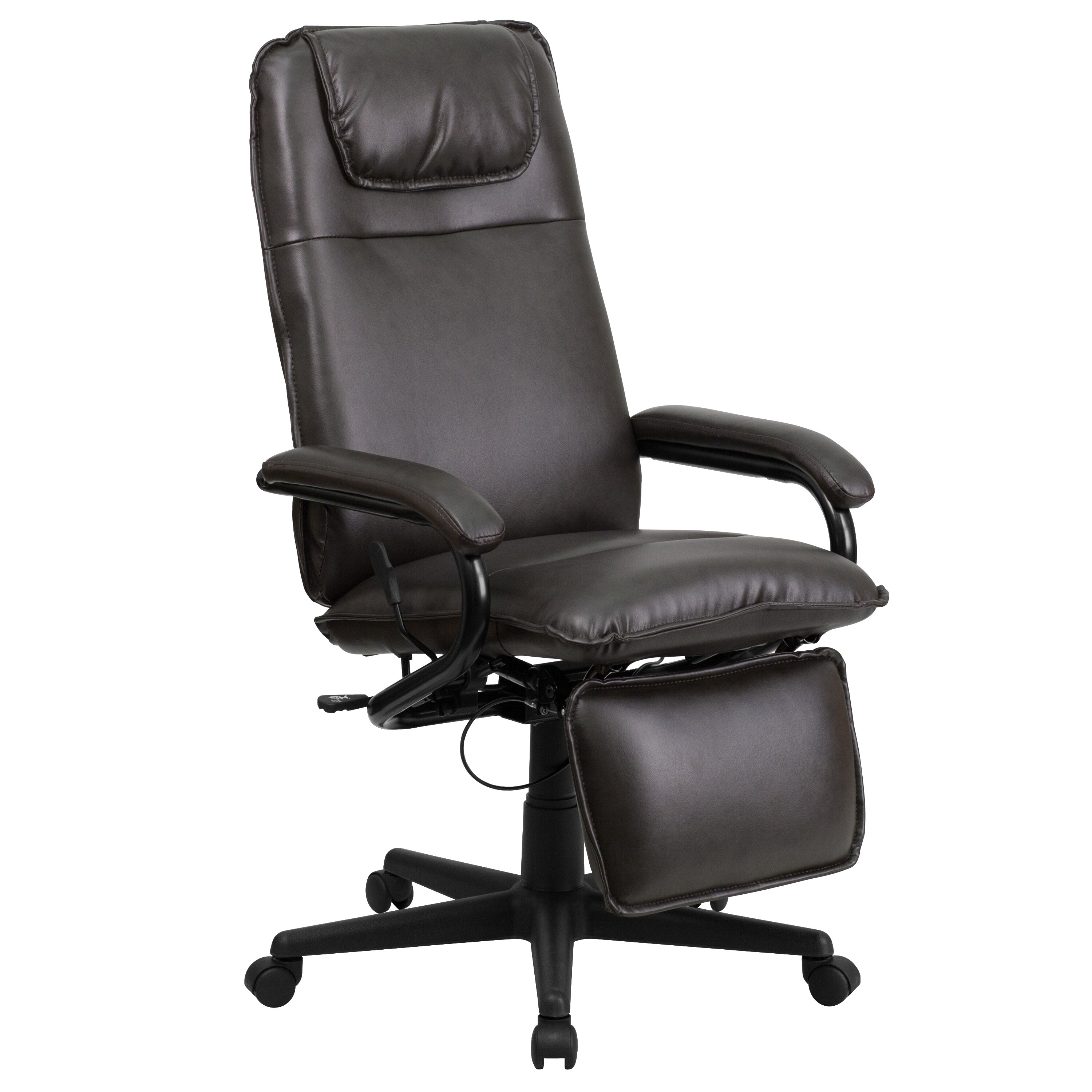 leather office chair with footrest