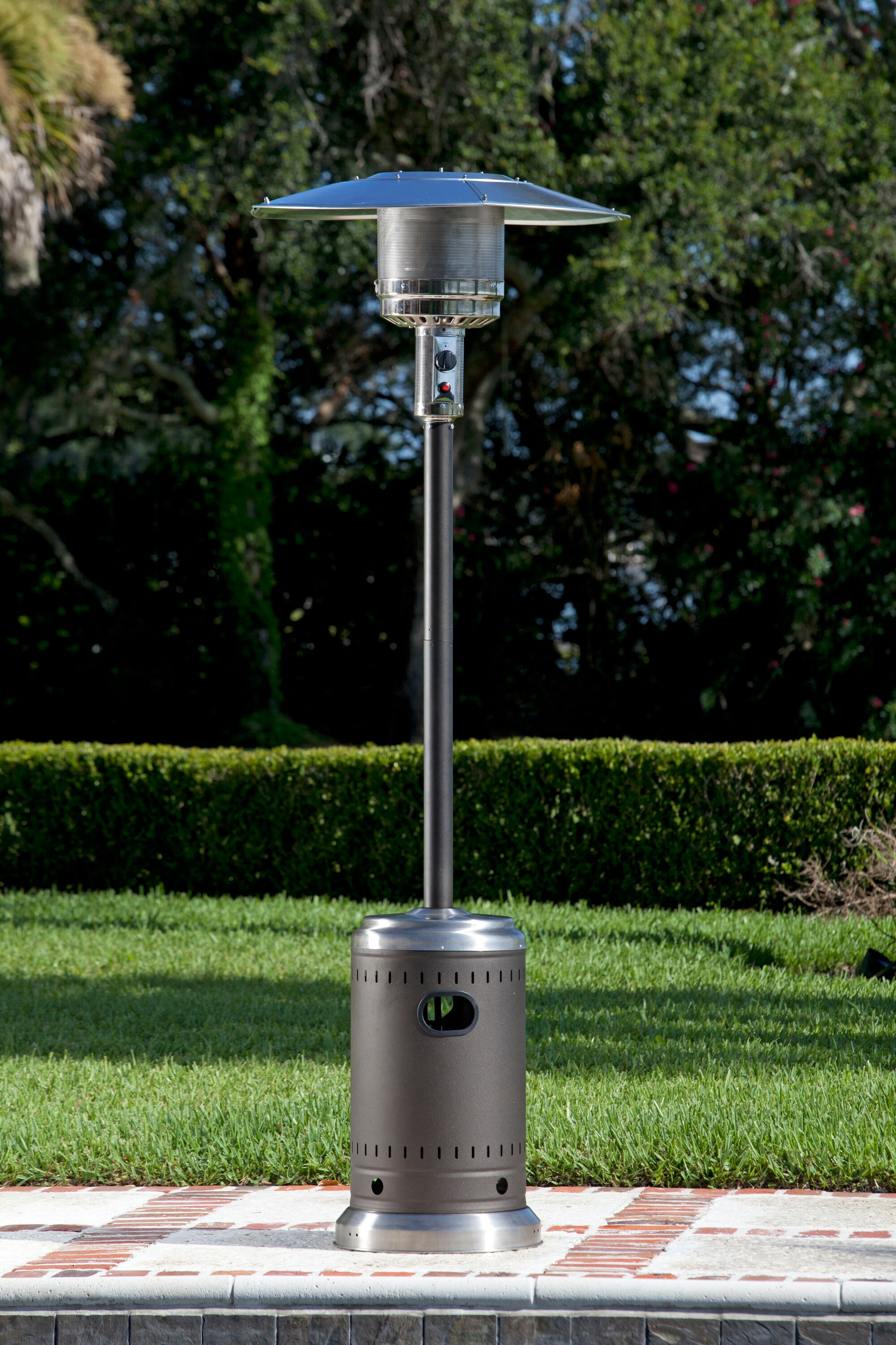 Fire Sense 46,000BTU Mocha Steel Floorstanding Liquid Propane Patio