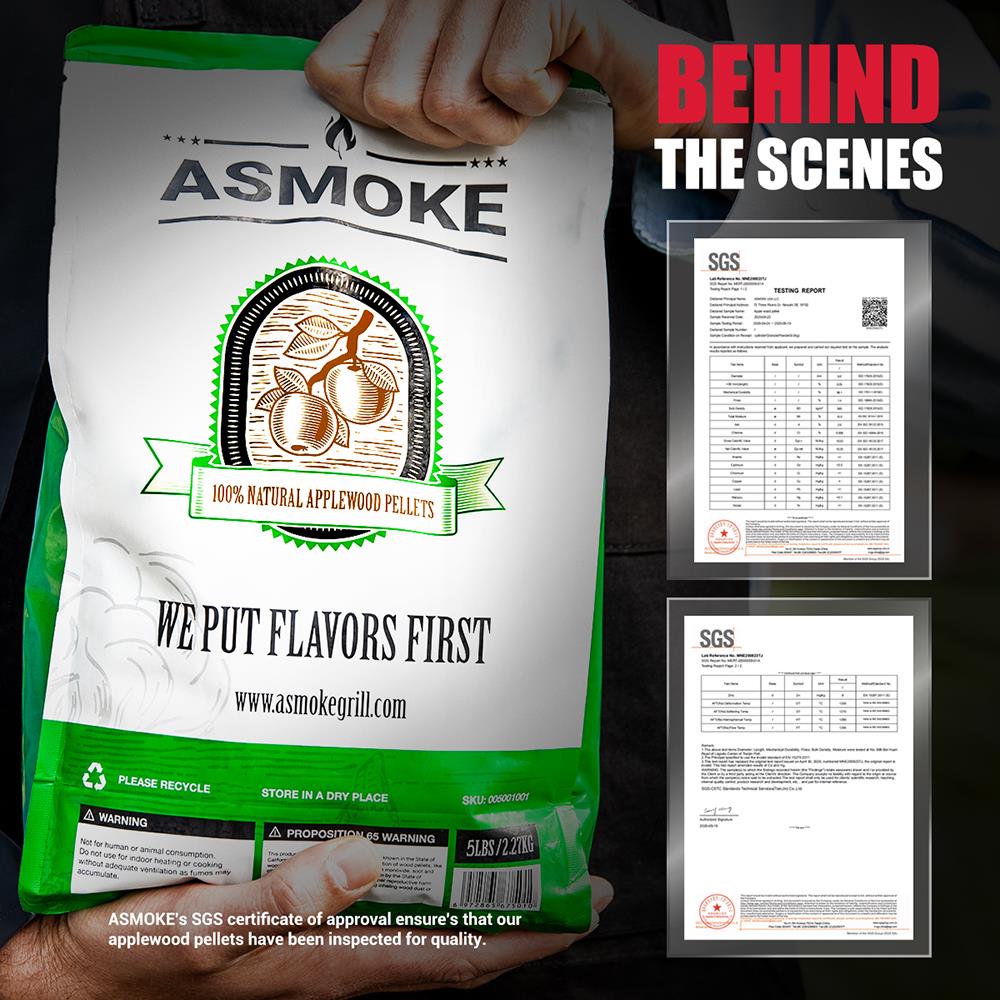 Details about   ASMOKE 100% All Natural Apple-Wood Pellets 5 LBS for Patio Grilling BBQ Outdoor 