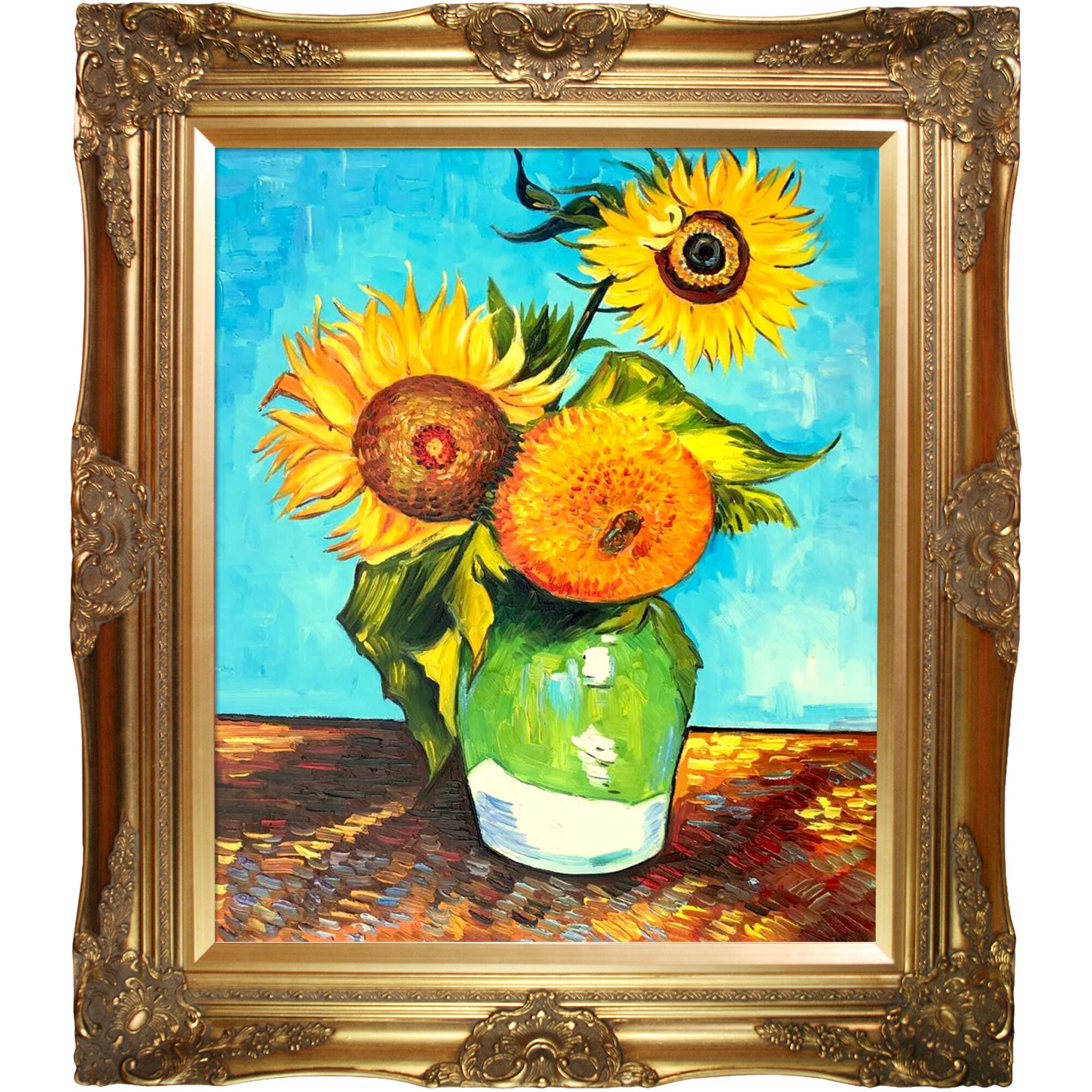 Designer Decorative Plate Printed Sunflowers by Vincent Van Gogh Home Decoration 