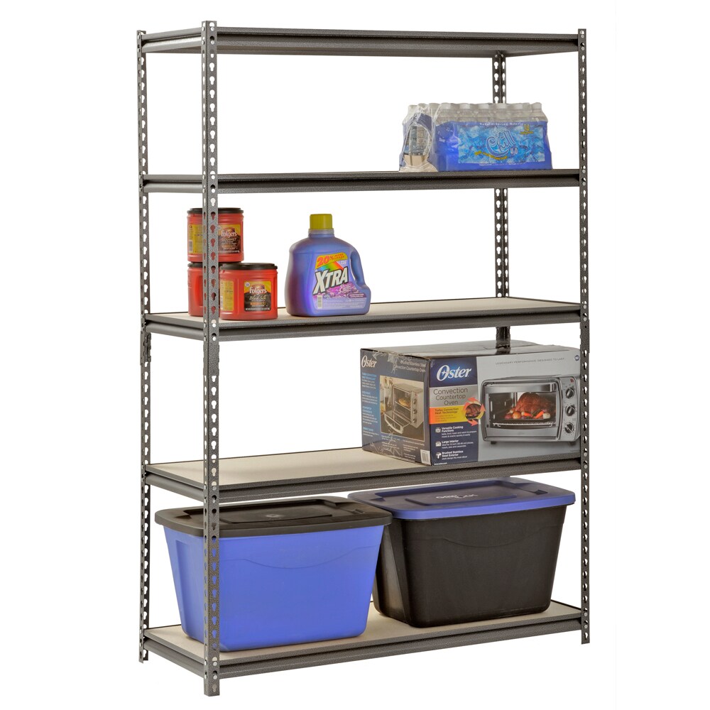 edsal Muscle Rack Steel Heavy Duty 5Tier Utility Shelving Unit (48in