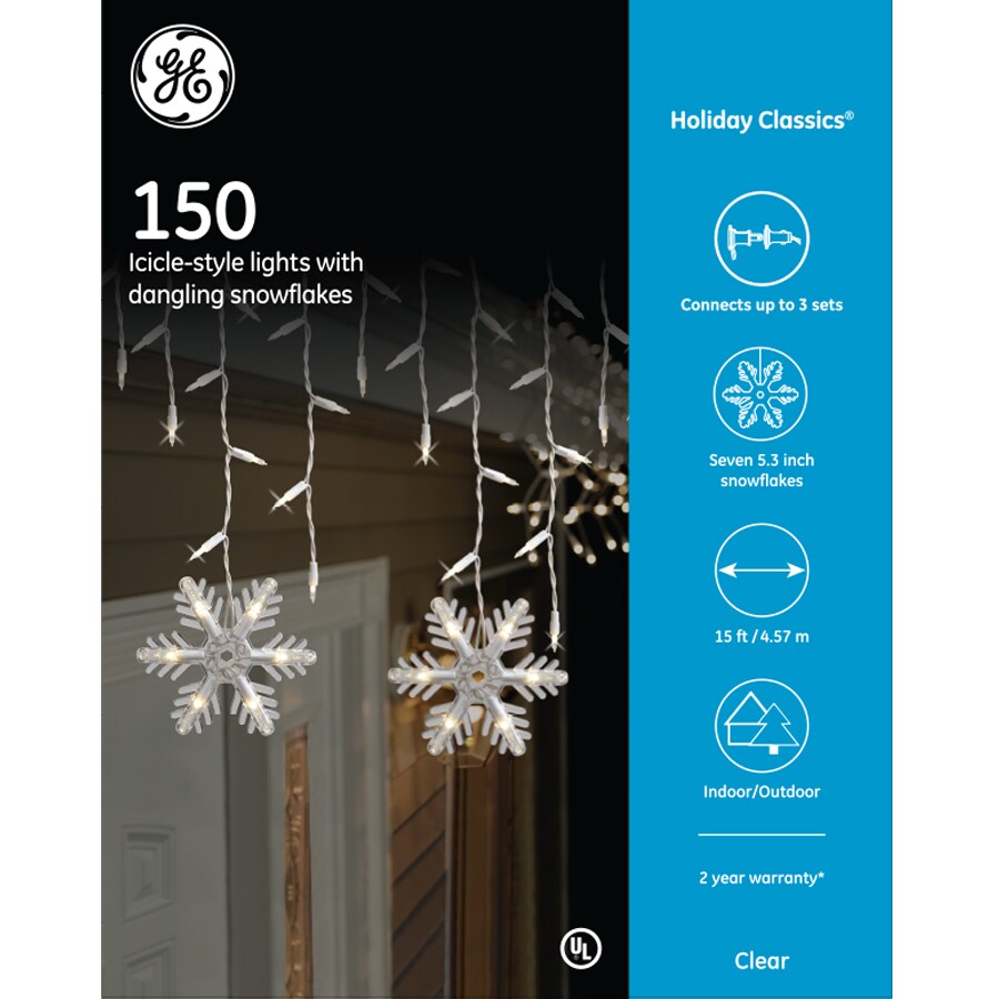 GE 150Count Constant White Mini Incandescent PlugIn Christmas Icicle