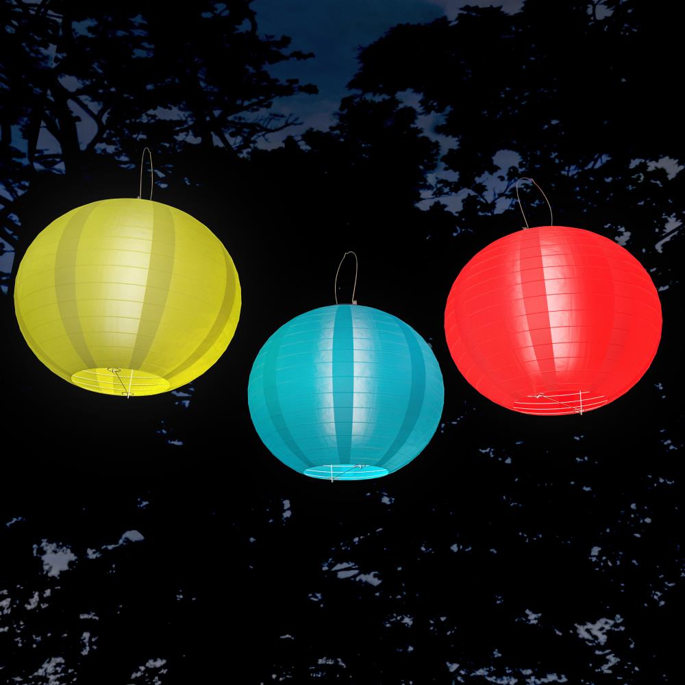 Outdoor Waterproof Solar LED Cloth Lamp Chinese Lanterns Festival New Year Lam 3