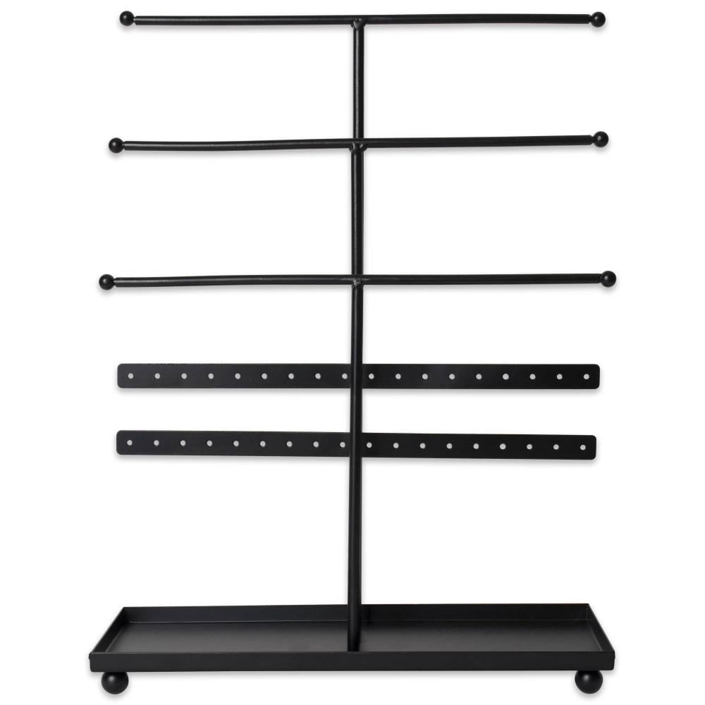 White 3 Tier Metal with Modern Look and Jewelry Organization DII Z01649 Tree Tower