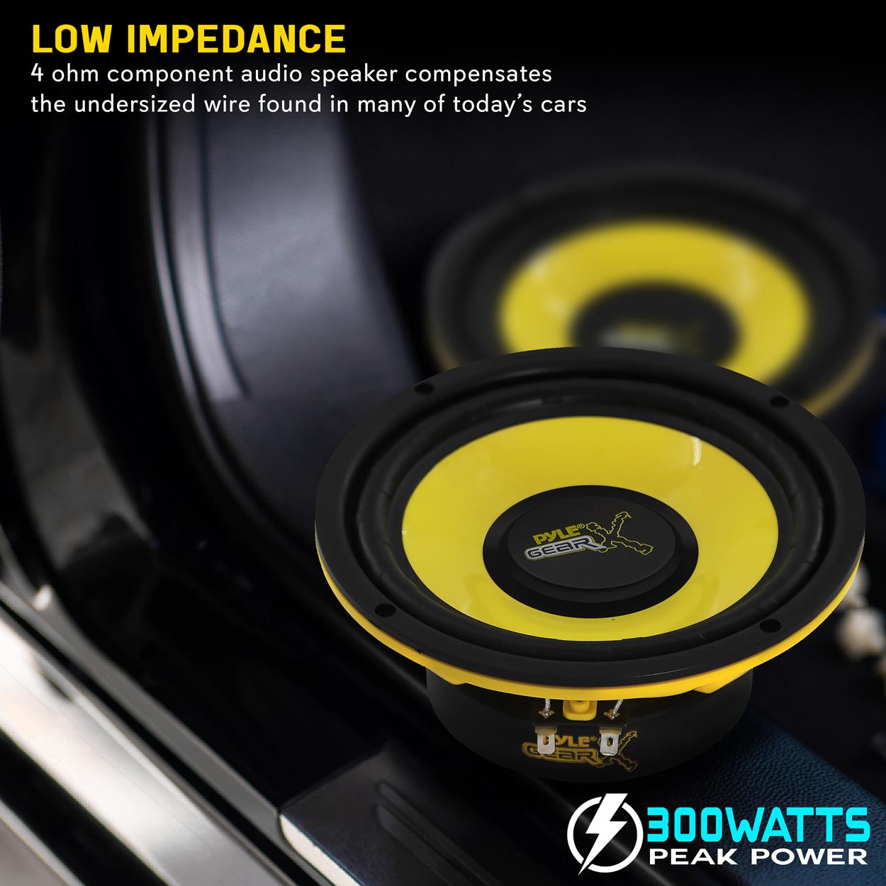 PYLE 6.5 Inch 300 Watt Car Audio Pro Bass Mid Range Woofer Stereo 1 Speaker NeW 