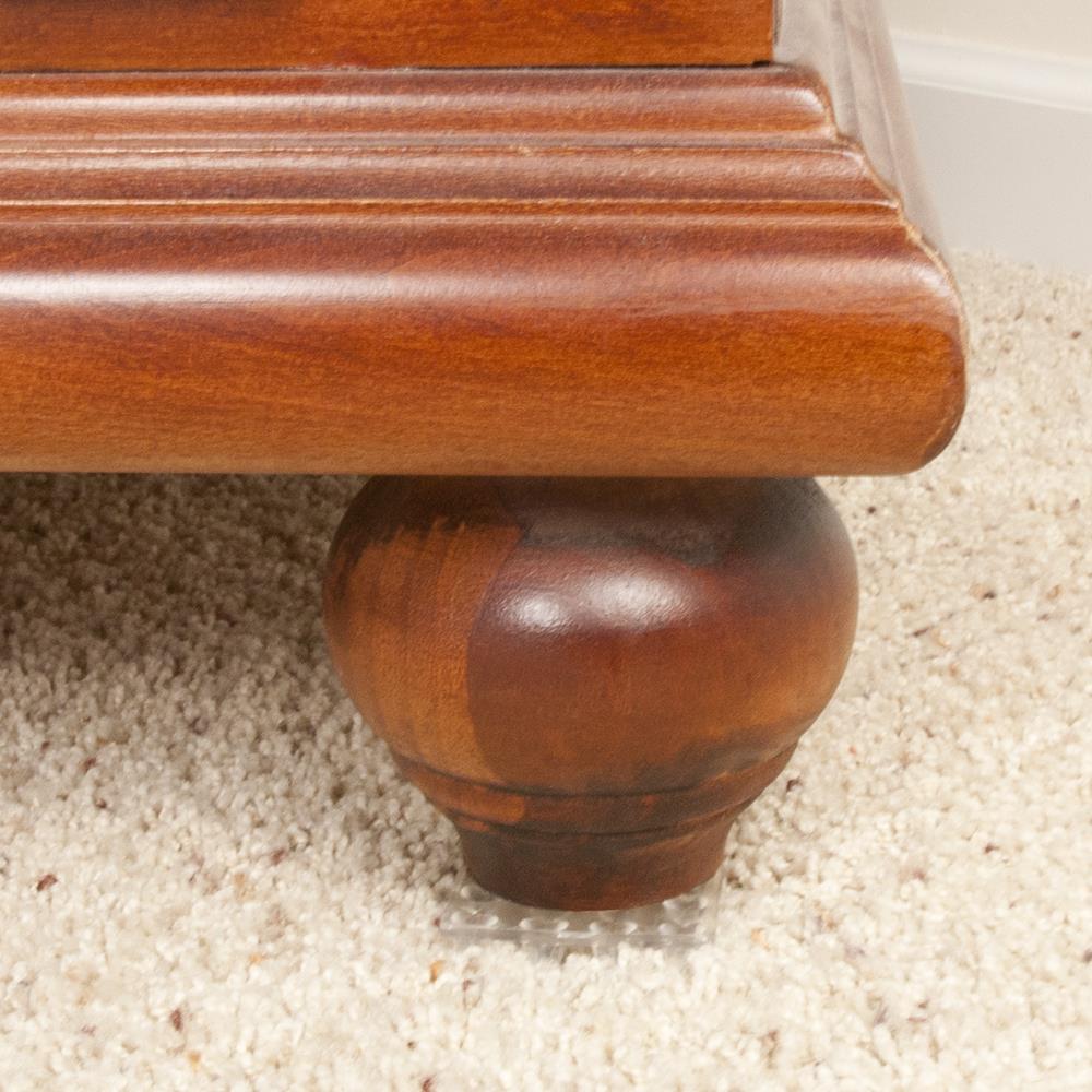 Self-Stick Furniture Anti-Dent Carpet Protectors 5/8" Height for Deep Pile Ca... 