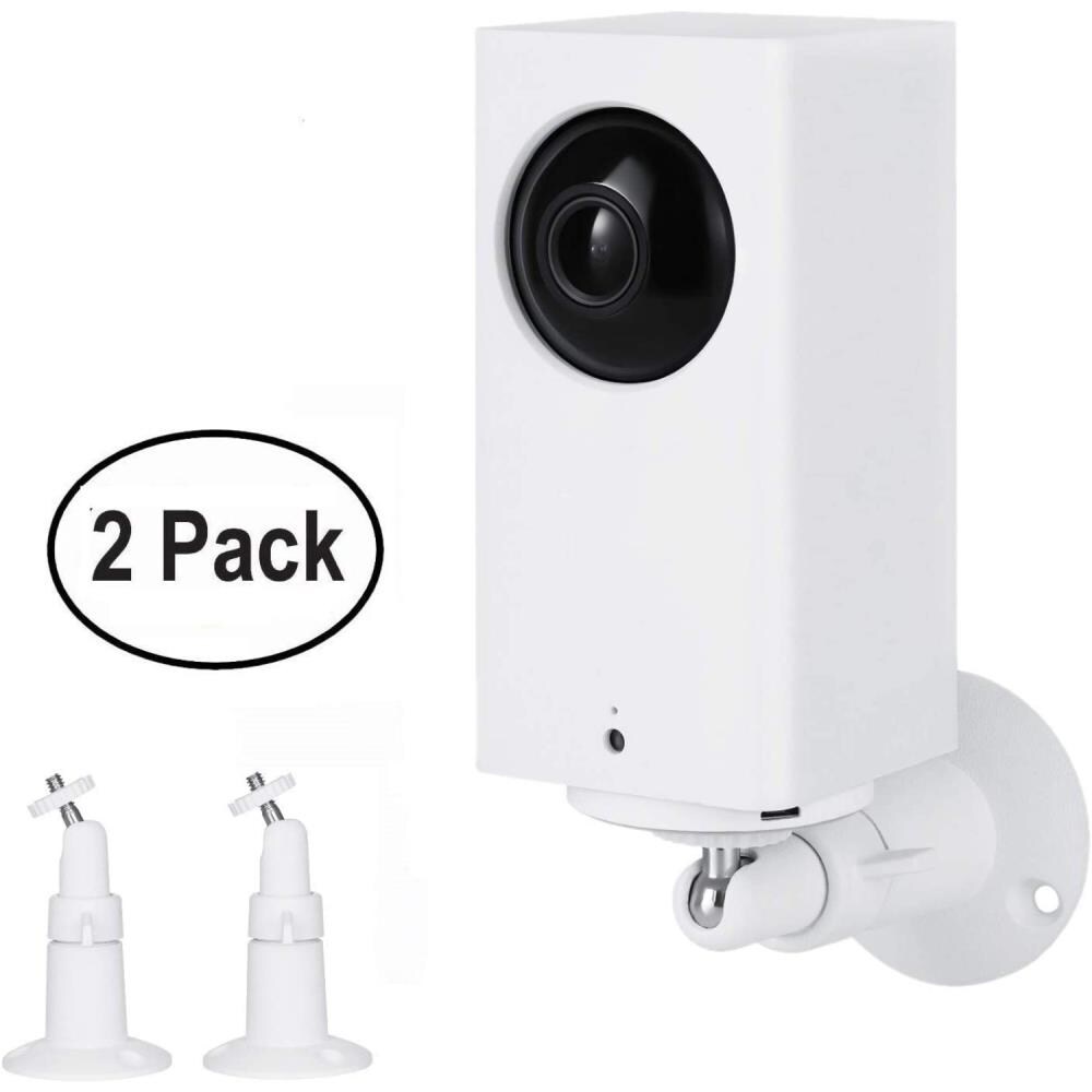 Adjustable Indoor and Outdoor Security Mount for Wyze Cam Pan and Other Camera with Same Interface 2 Pack Black Standard Size FastSnail Wyze Cam Pan Wall Mount 