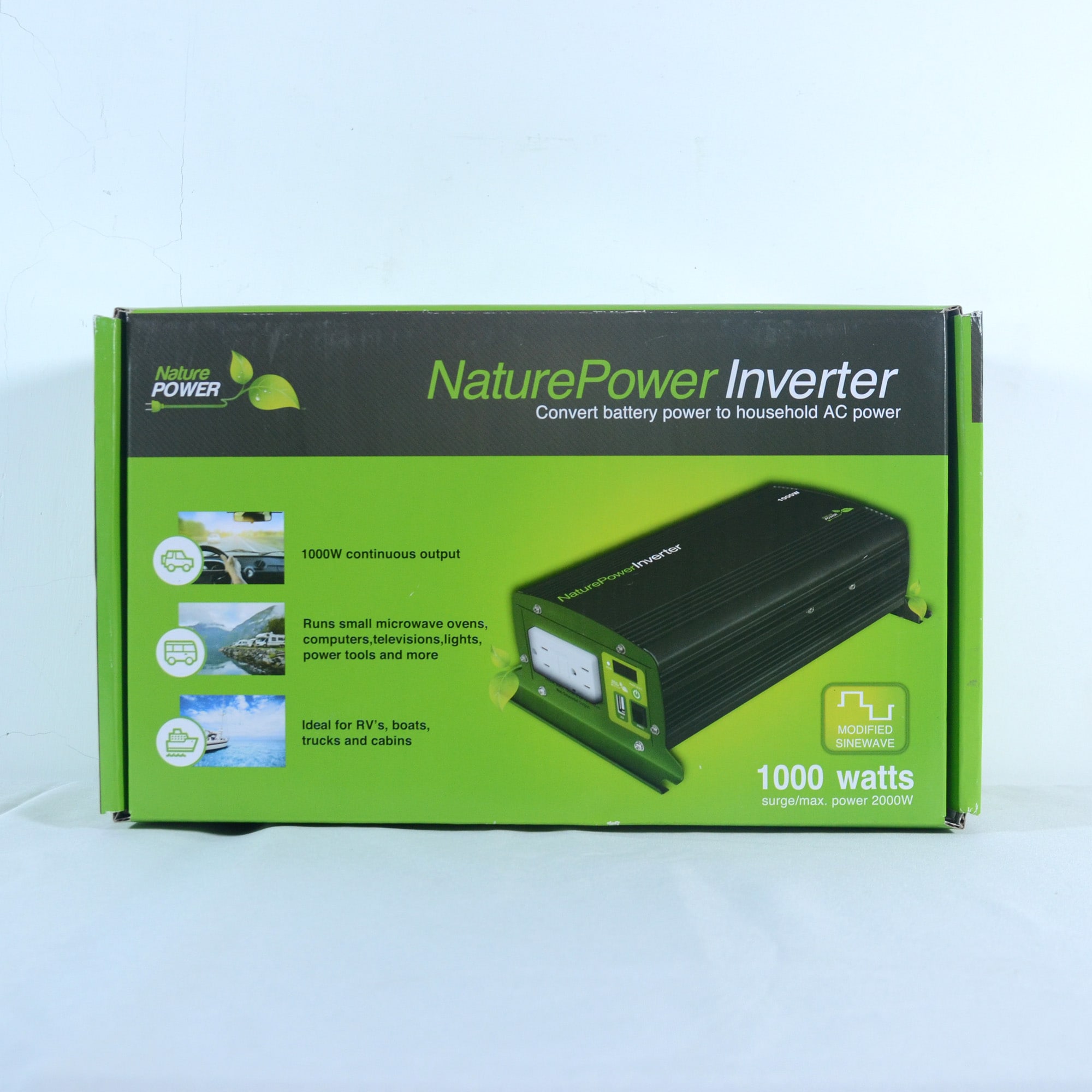 2000-watt Nature Power 38326 Pure Sine Wave Inverter with 55-Amp Charger 