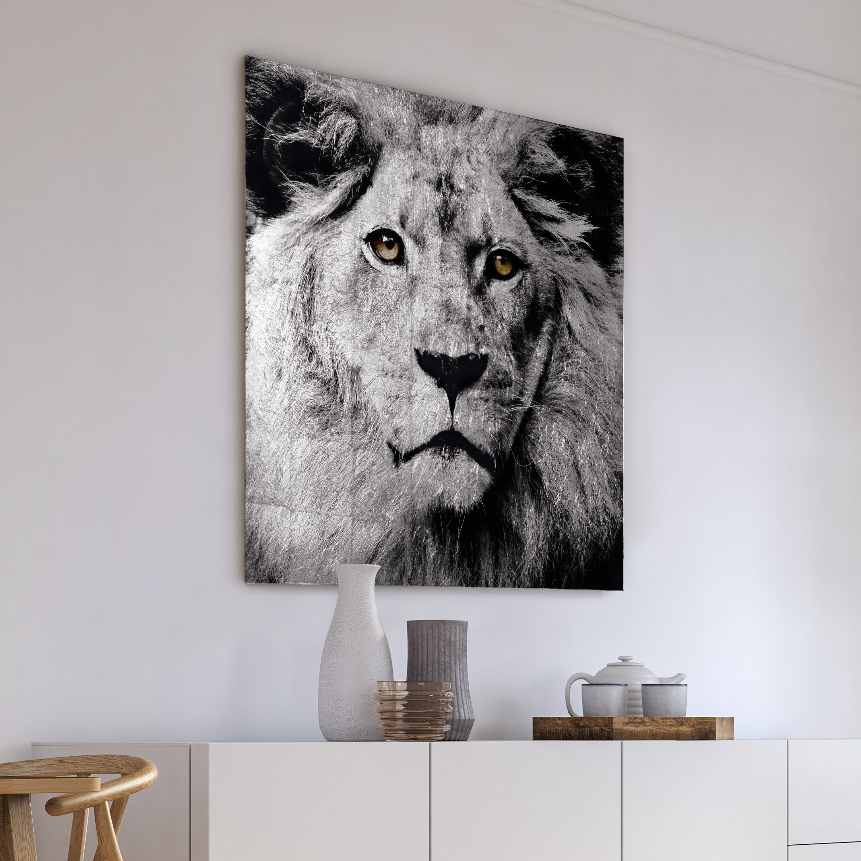 Empire Art Direct 36-in H x 36-in W Animals Glass Print in the 