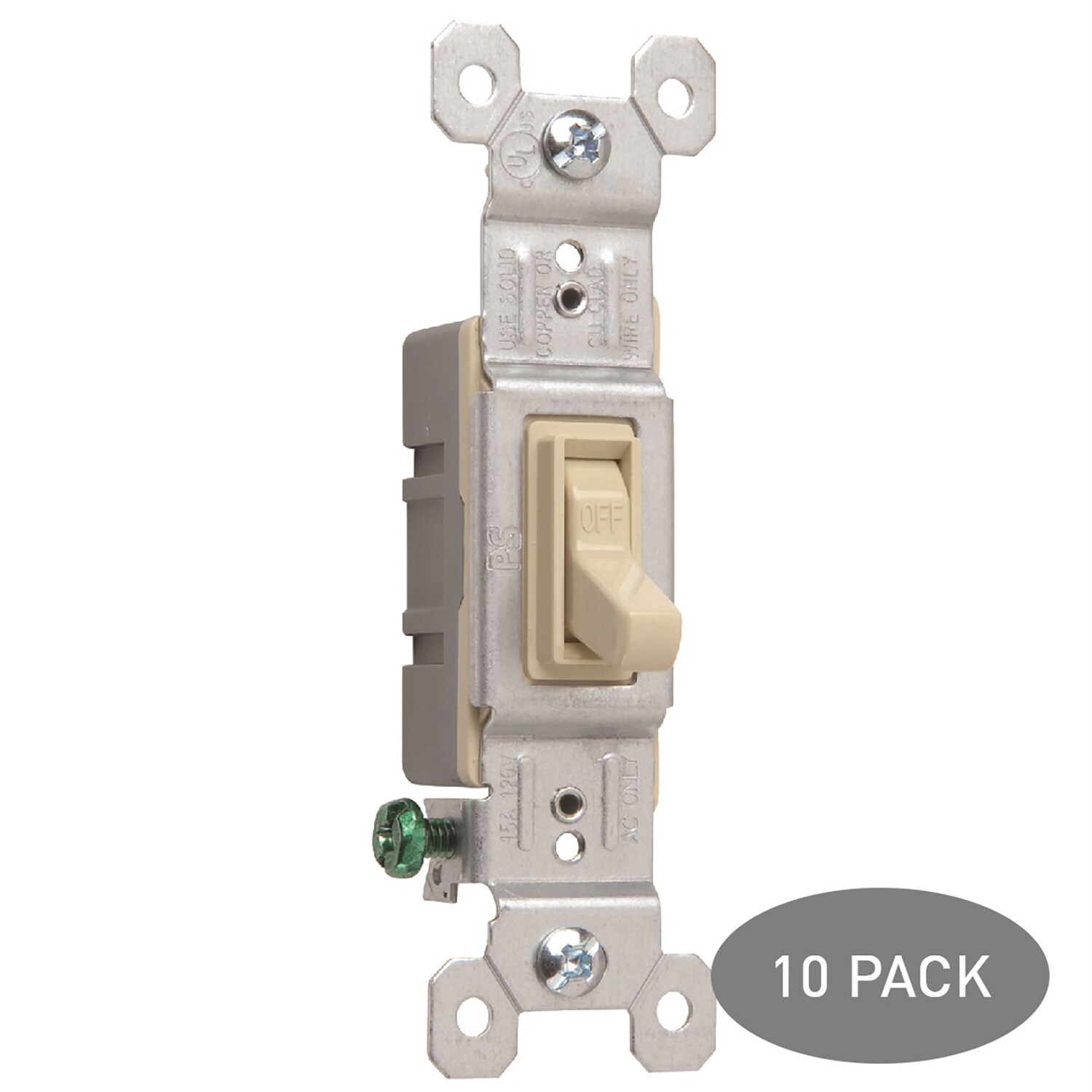 3-PK PASS & SEYMOUR 15AC3-I Ivory 15A COMMERCIAL NEW Toggle Light Switch 3-WAY 