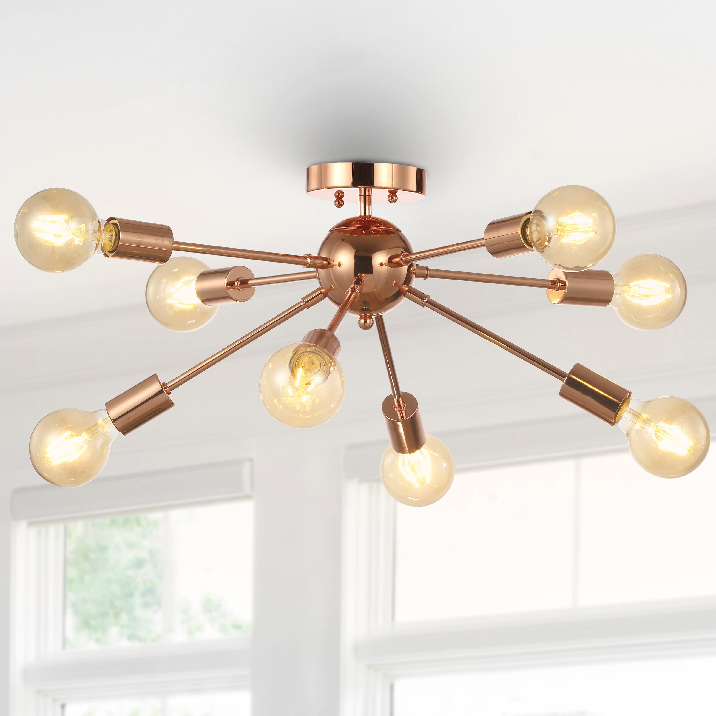 copper coloured ceiling lights